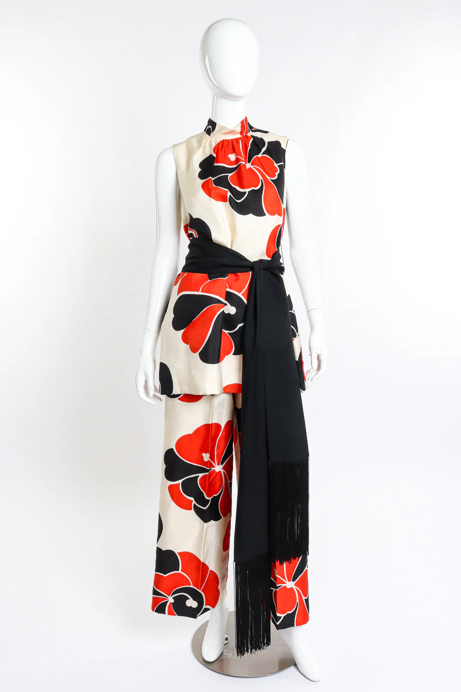 Mod Flower Top, Pant & Sash Set - Image 3