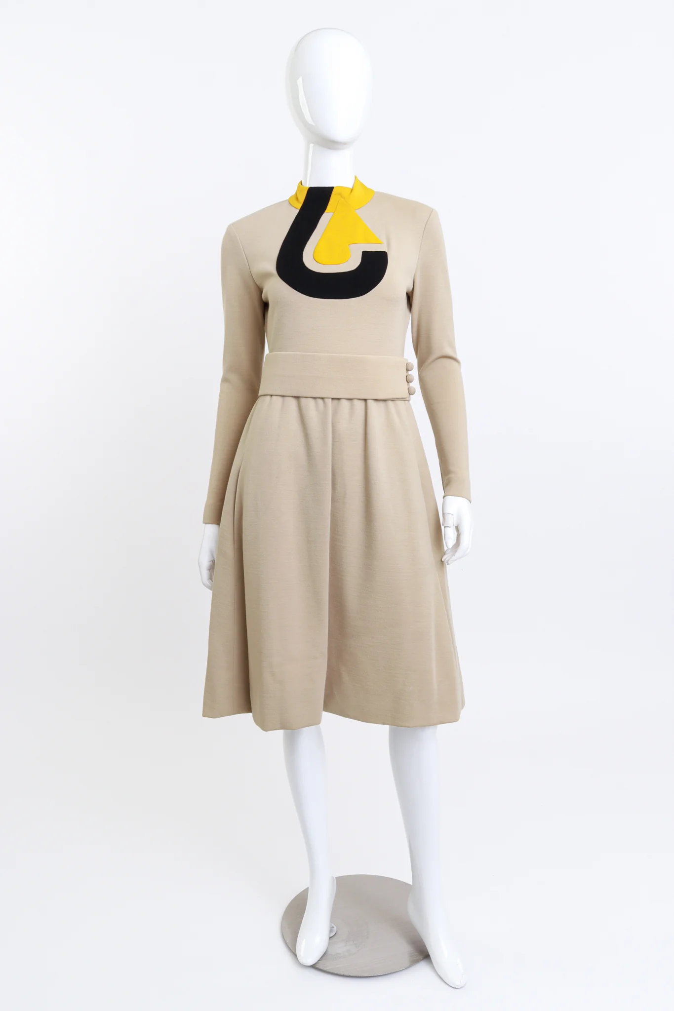 Mod Geo Mock Neck Dress