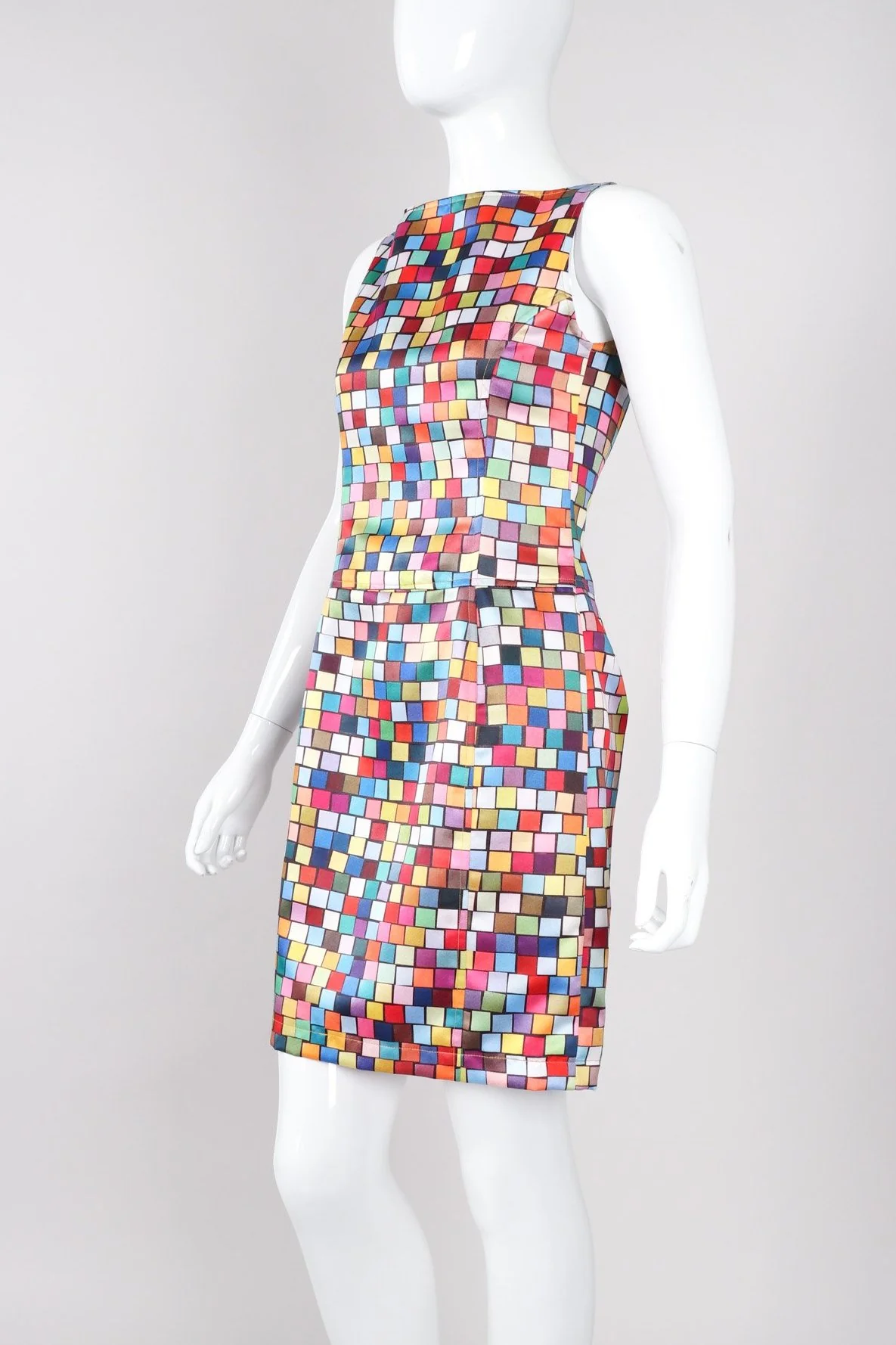 Mod Square Print Cocktail Dress