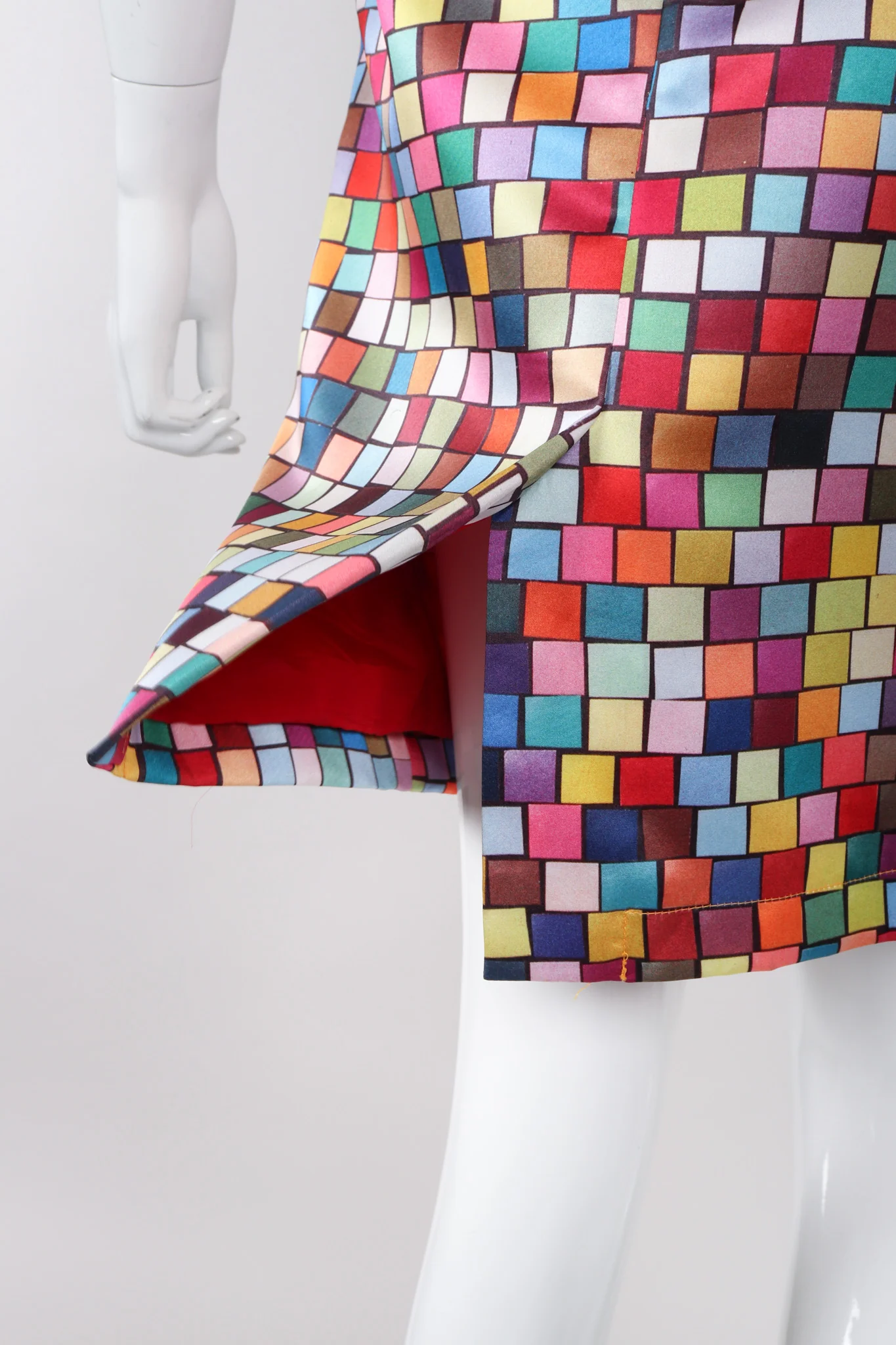 Mod Square Print Cocktail Dress - Image 10