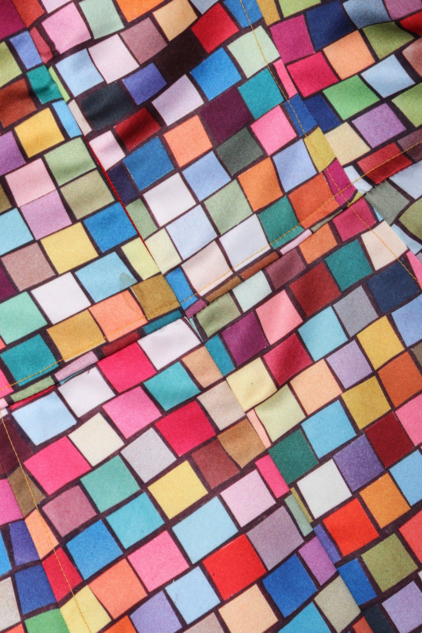 Mod Square Print Cocktail Dress - Image 13