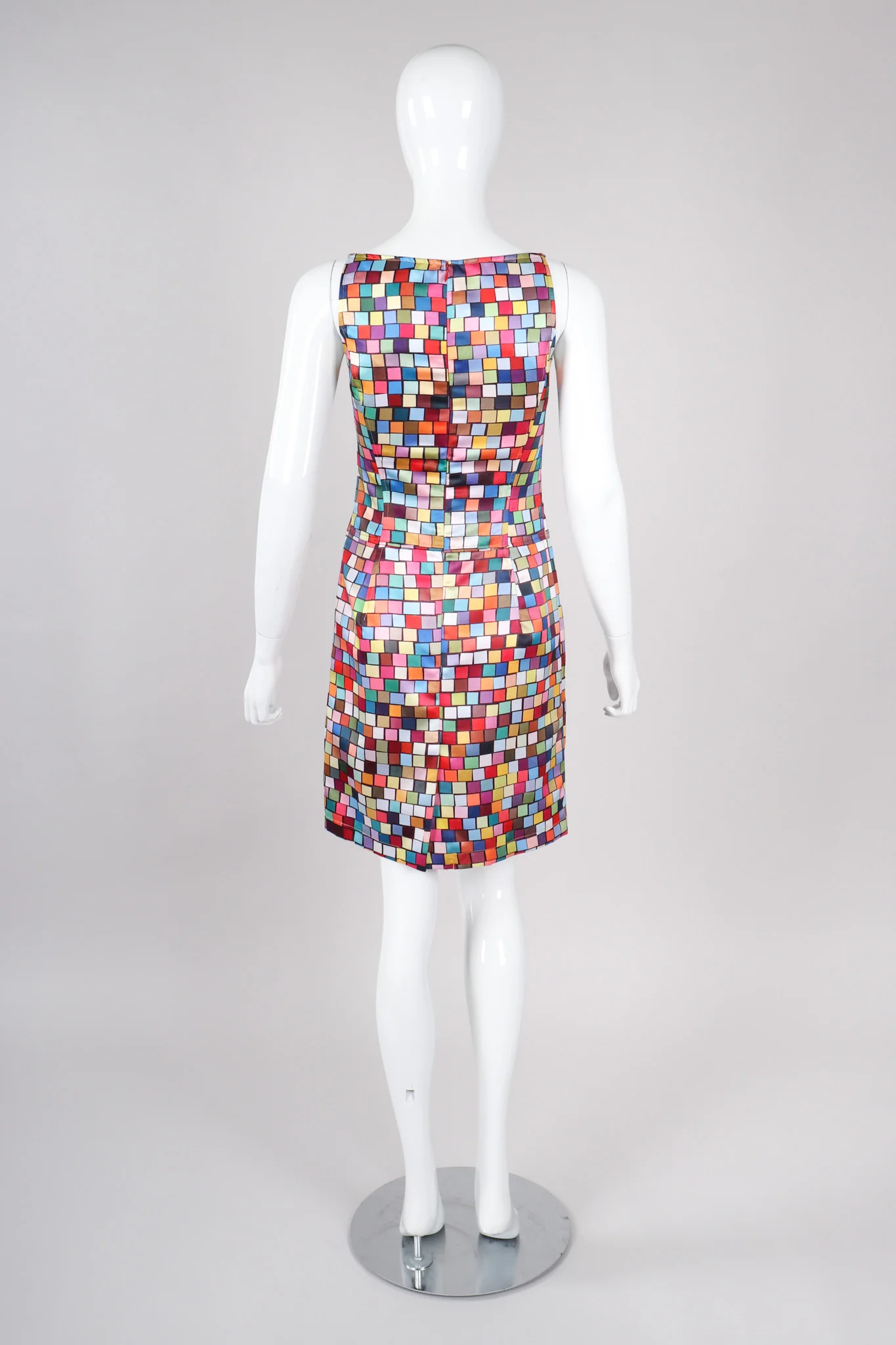 Mod Square Print Cocktail Dress - Image 7