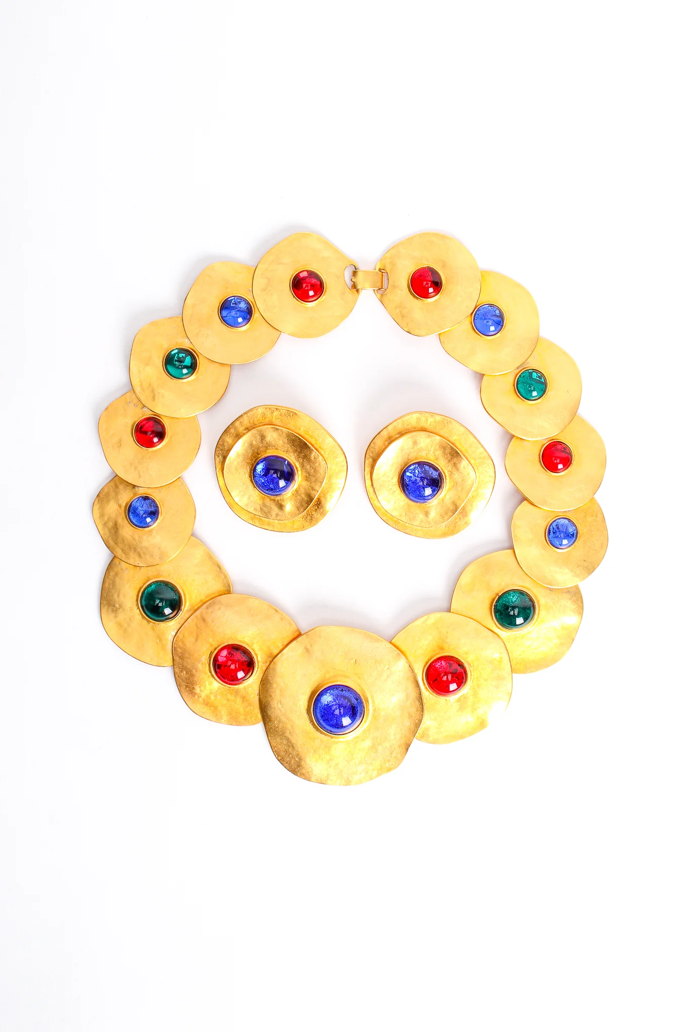 Modernist Disc Collar & Earring Set - Image 6
