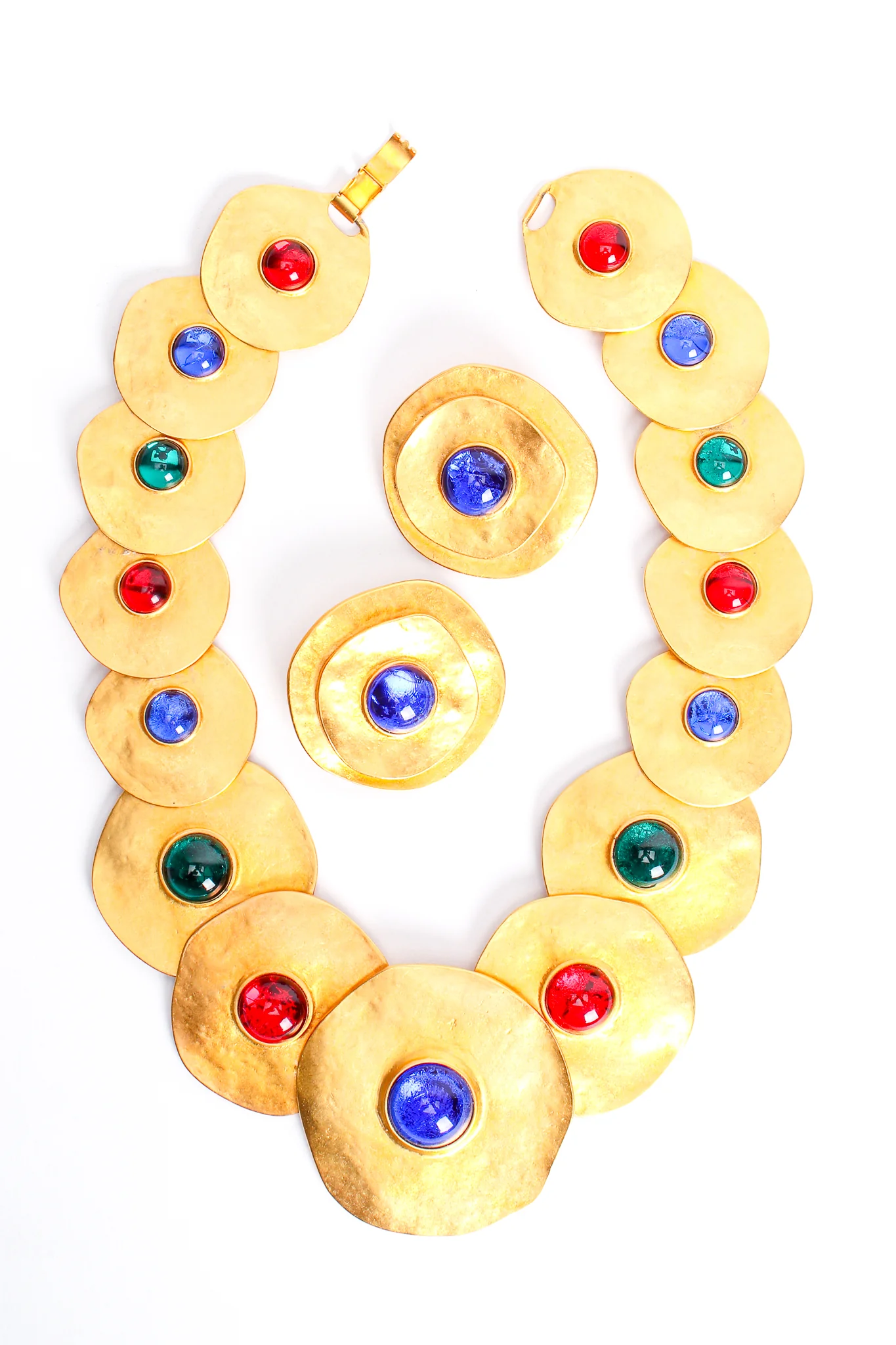 Modernist Disc Collar & Earring Set - Image 7