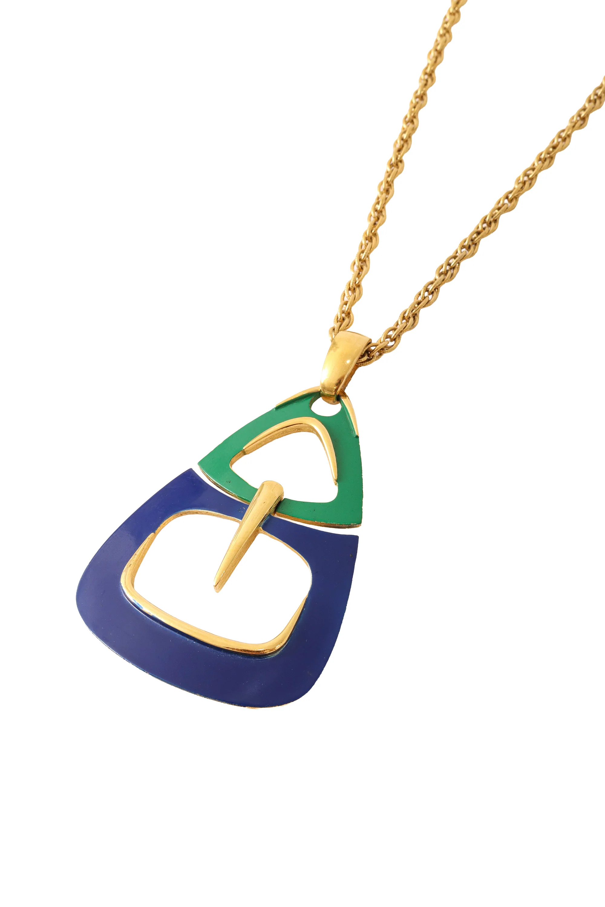 Modernist Enamel Pendant Necklace - Image 3