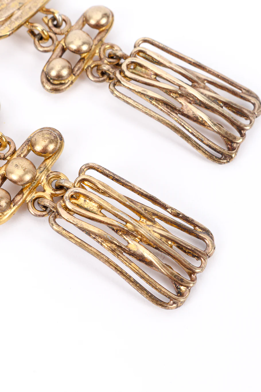 Modernist Sterling Wire Earrings - Image 5