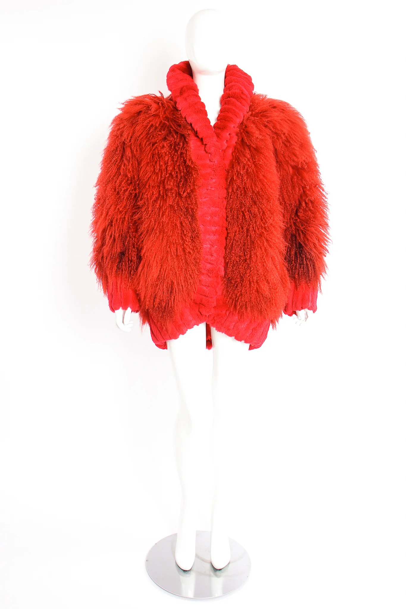 Mongolian Fur Shawl Collar Coat - Image 5