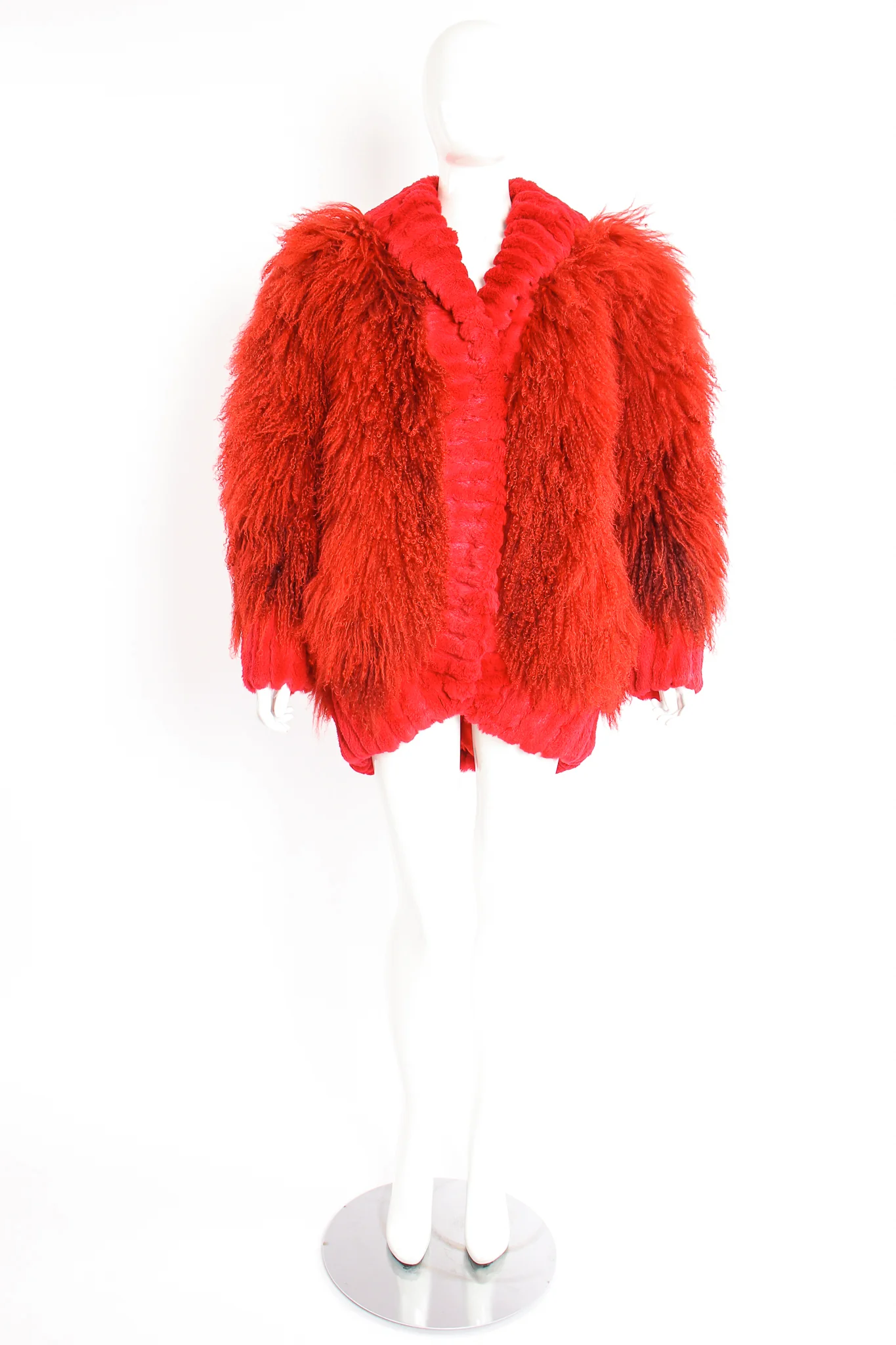 Mongolian Fur Shawl Collar Coat - Image 6