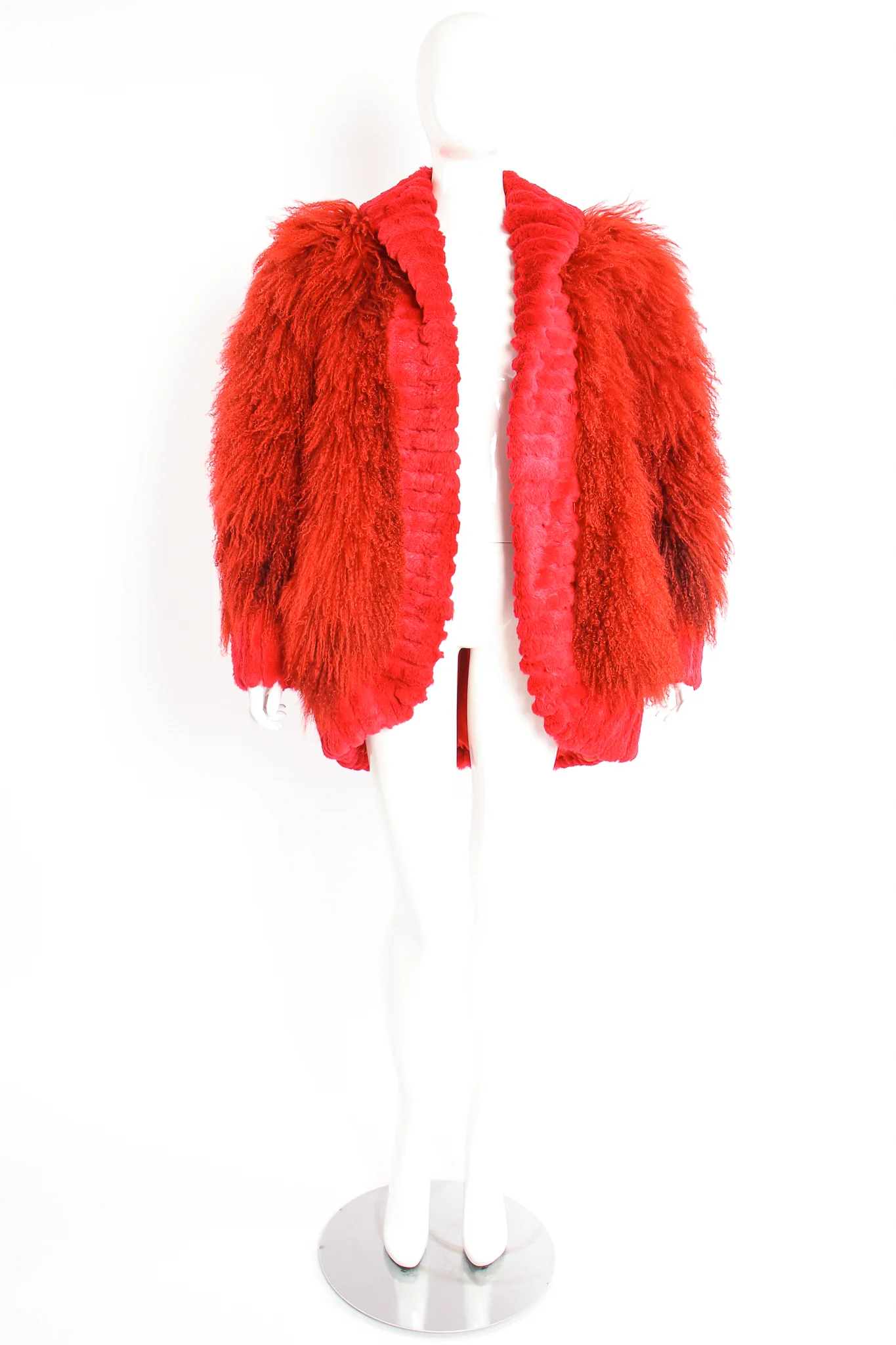 Mongolian Fur Shawl Collar Coat - Image 7