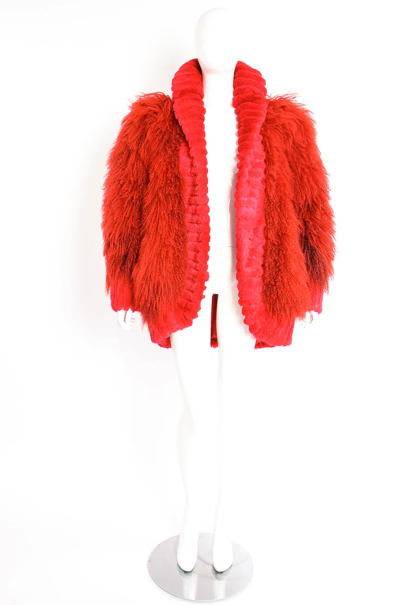 Mongolian Fur Shawl Collar Coat - Image 8