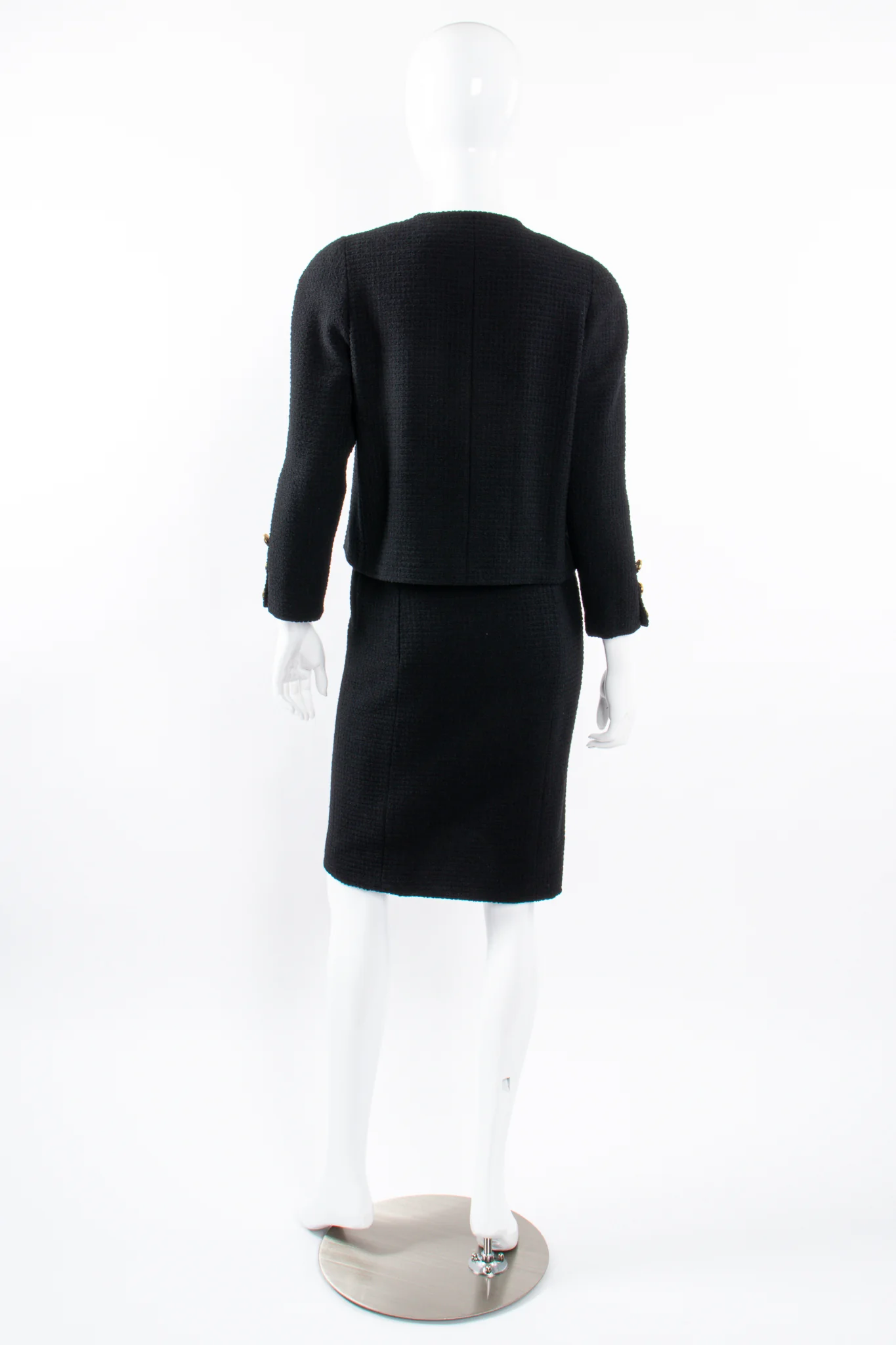 Monochrome Tweed Boxy Jacket & Skirt Set - Image 16