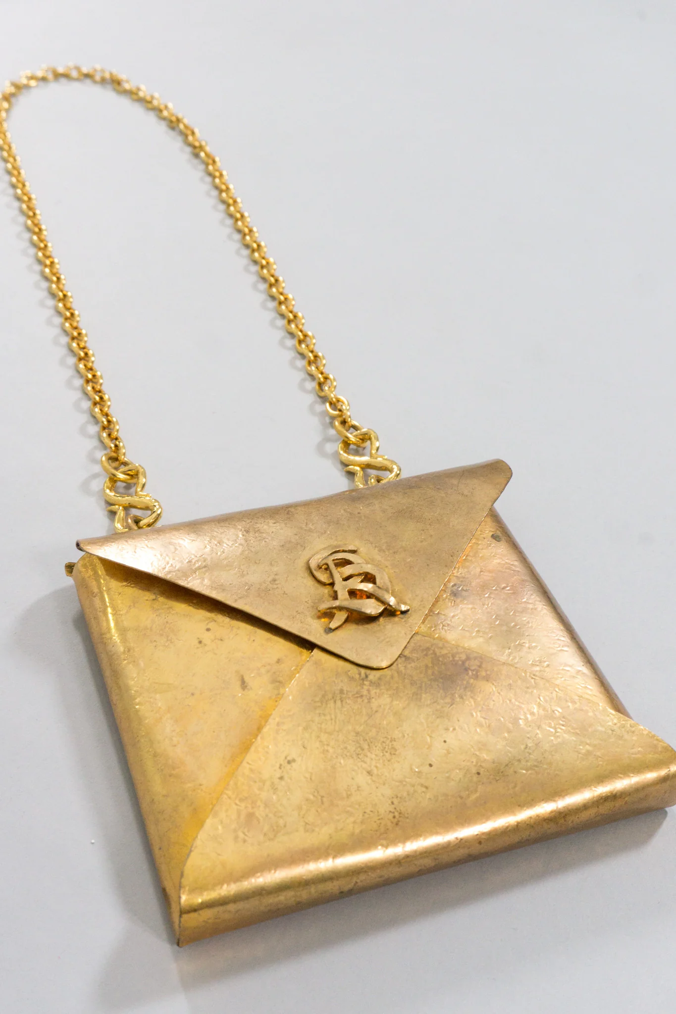 Monogram Brass Envelope Chain Bag - Image 3