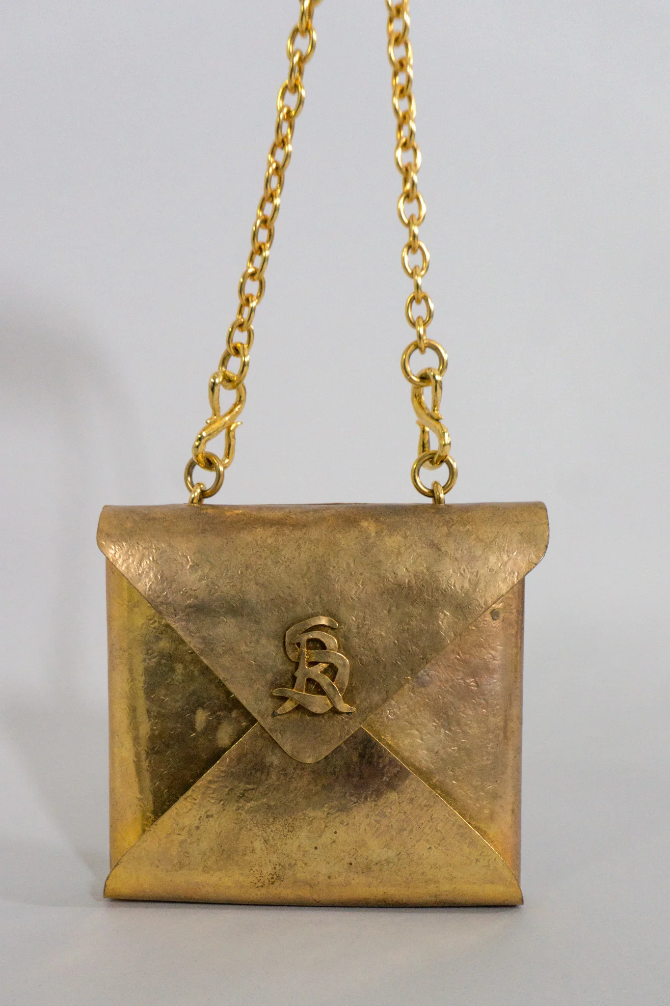 Monogram Brass Envelope Chain Bag - Image 7