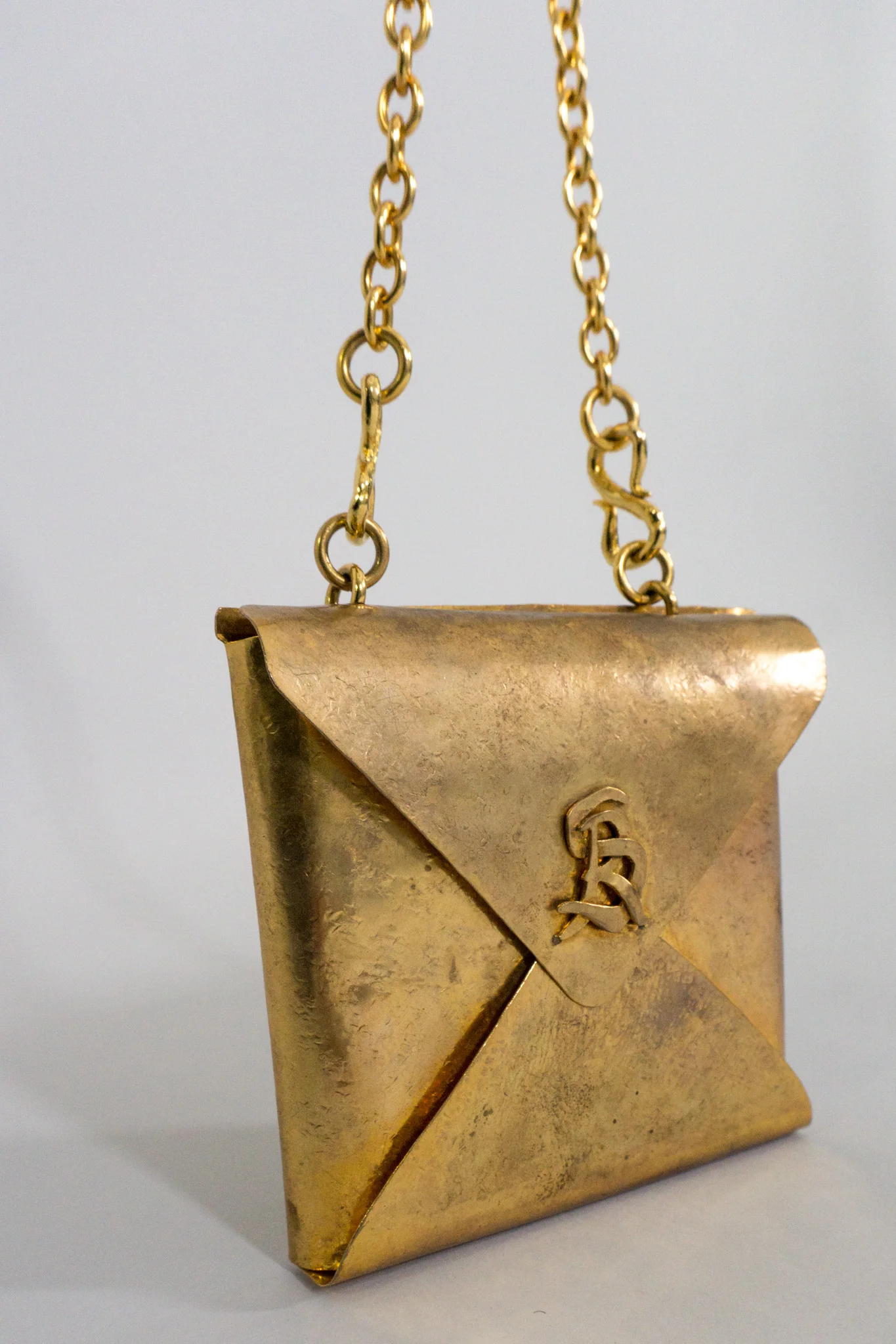 Monogram Brass Envelope Chain Bag - Image 8