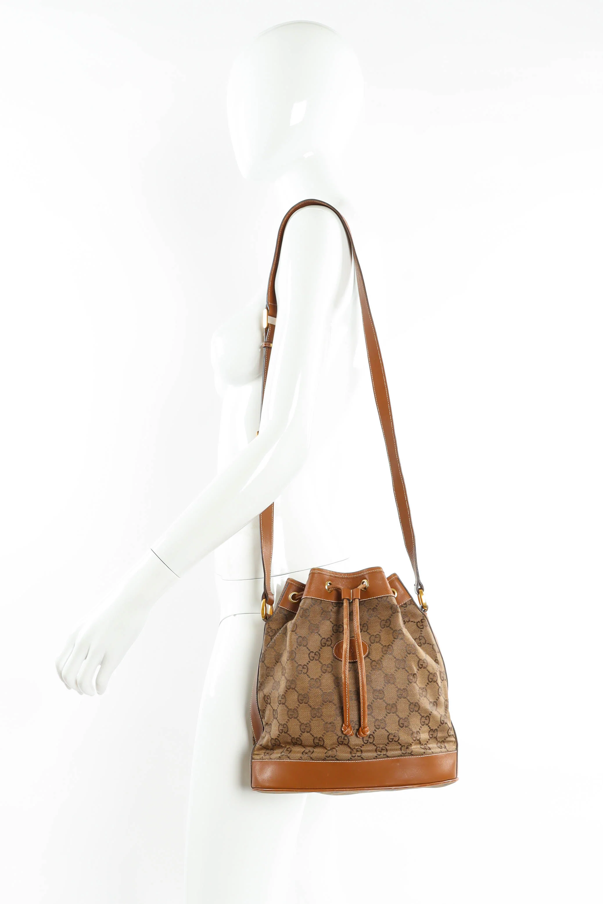 GG Monogram Drawstring Bucket Bag - Image 2