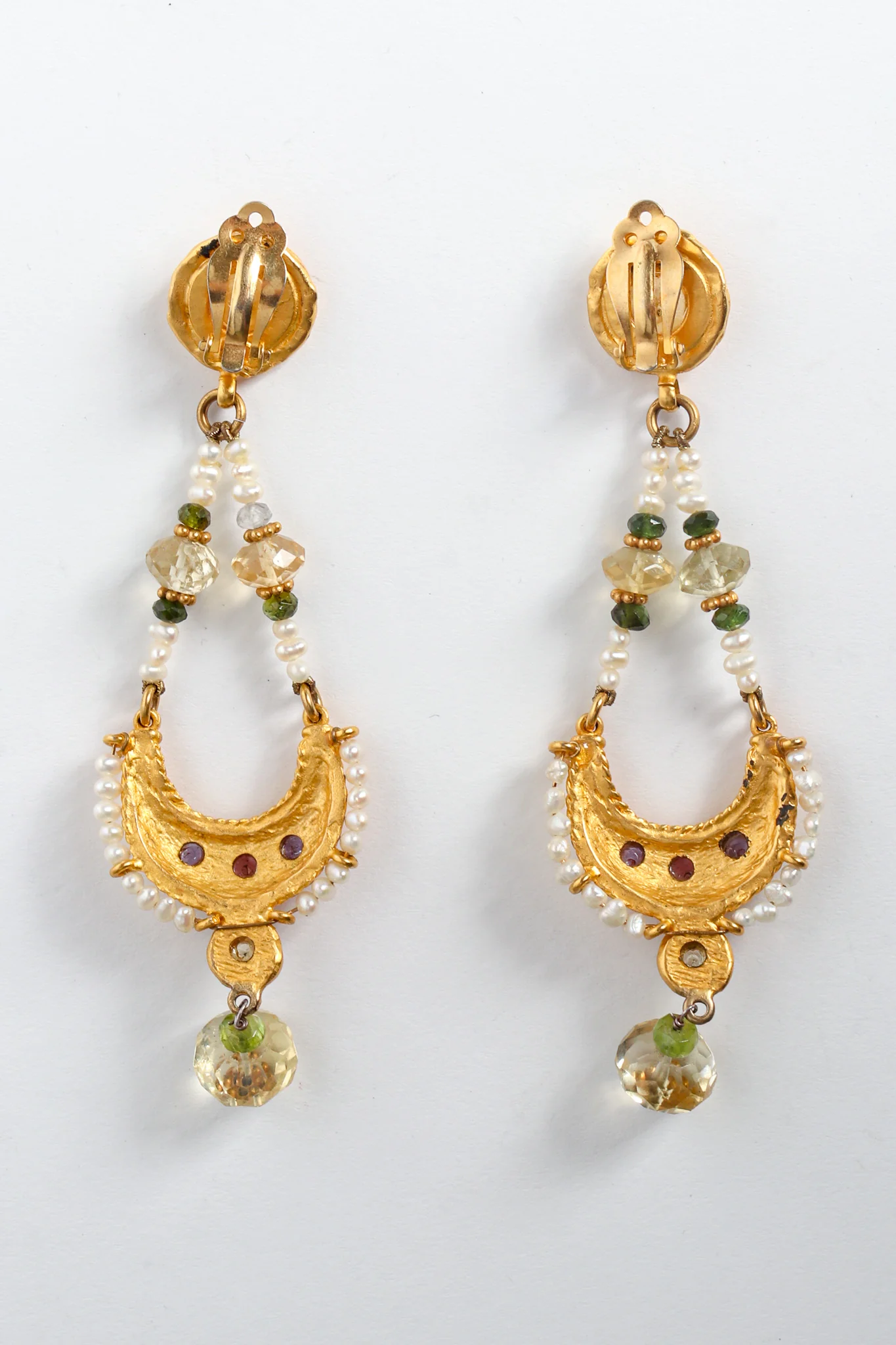 Moon Crystal Chandelier Earrings - Image 4