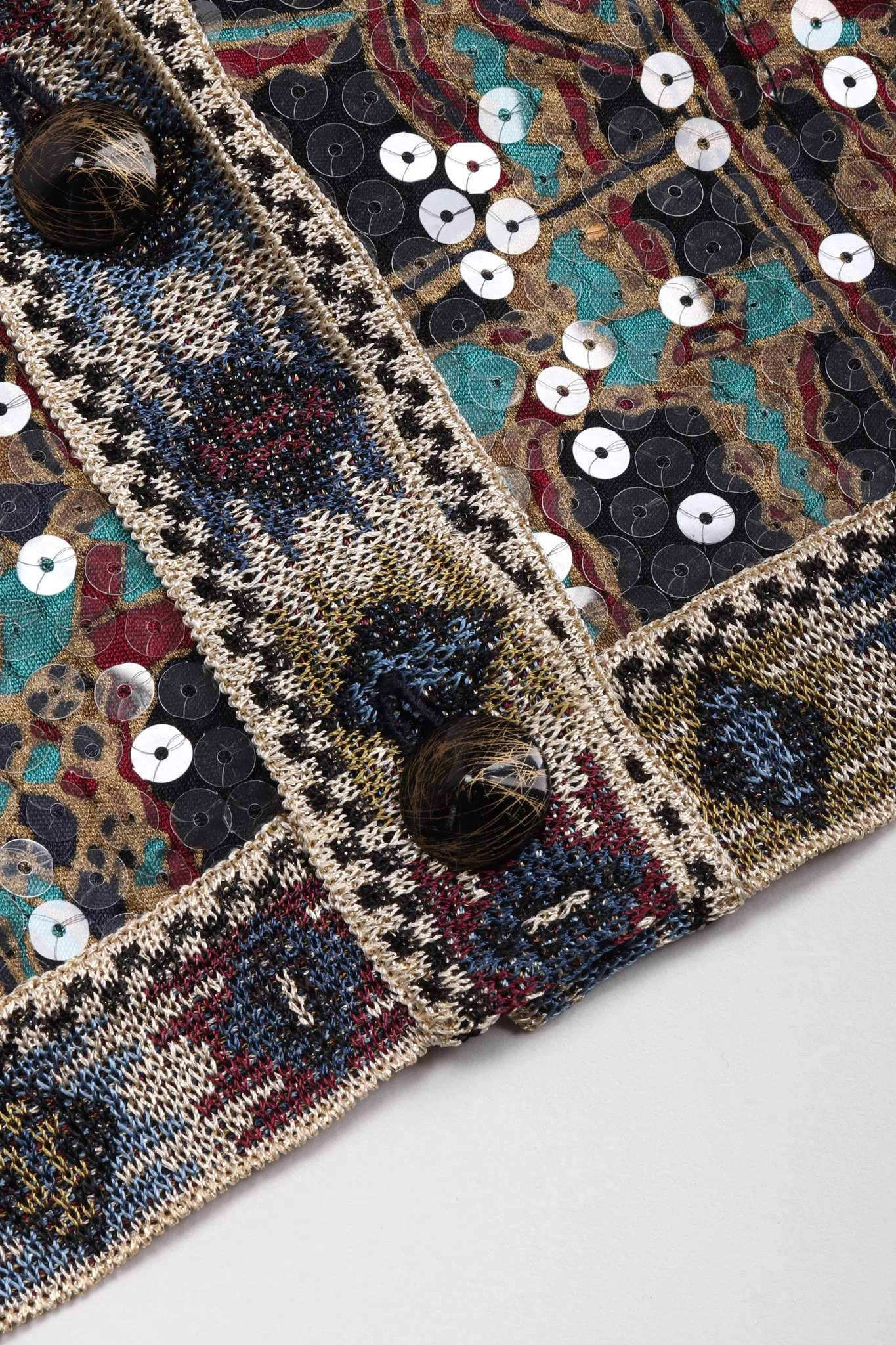 Moroccan Print Sequin Silk Leisure Set - Image 22