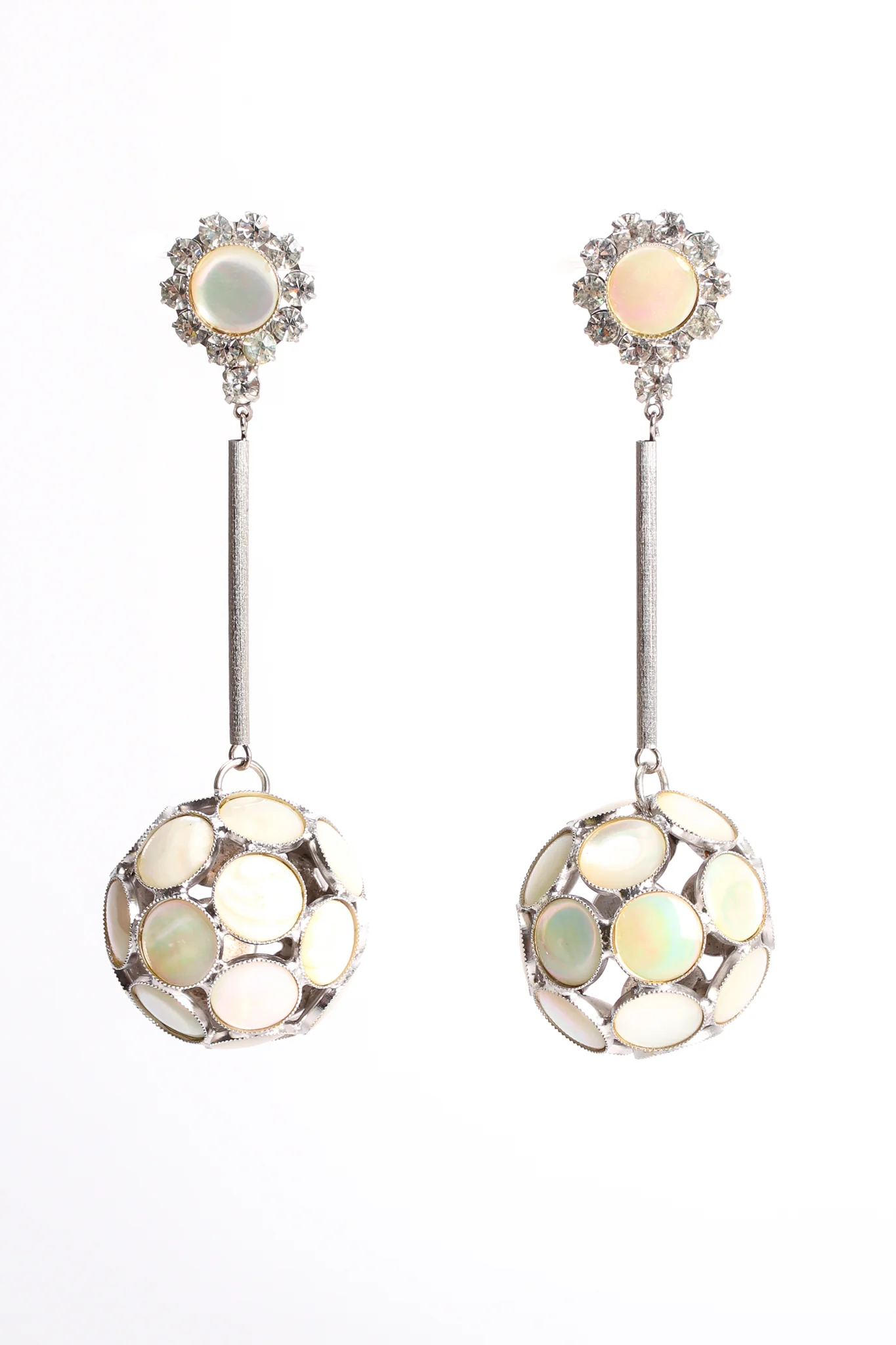 Mother-Of-Pearl Ball Drop Earrings - Image 4