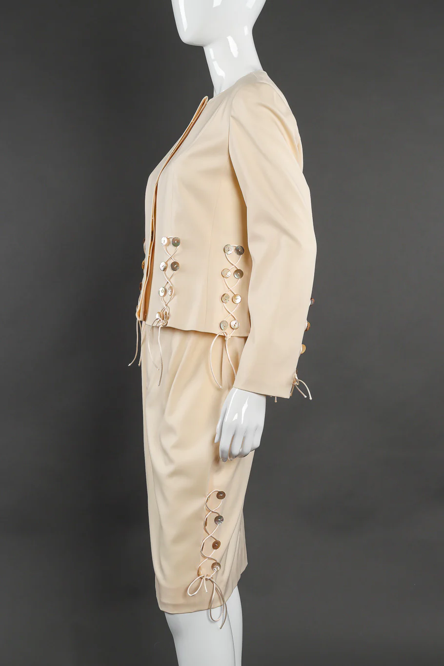 Mother of Pearl Jacket & Skirt Suit - Image 2