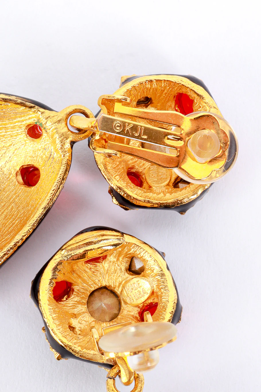 Multi Cabochon Egg Drop Earrings - Image 5