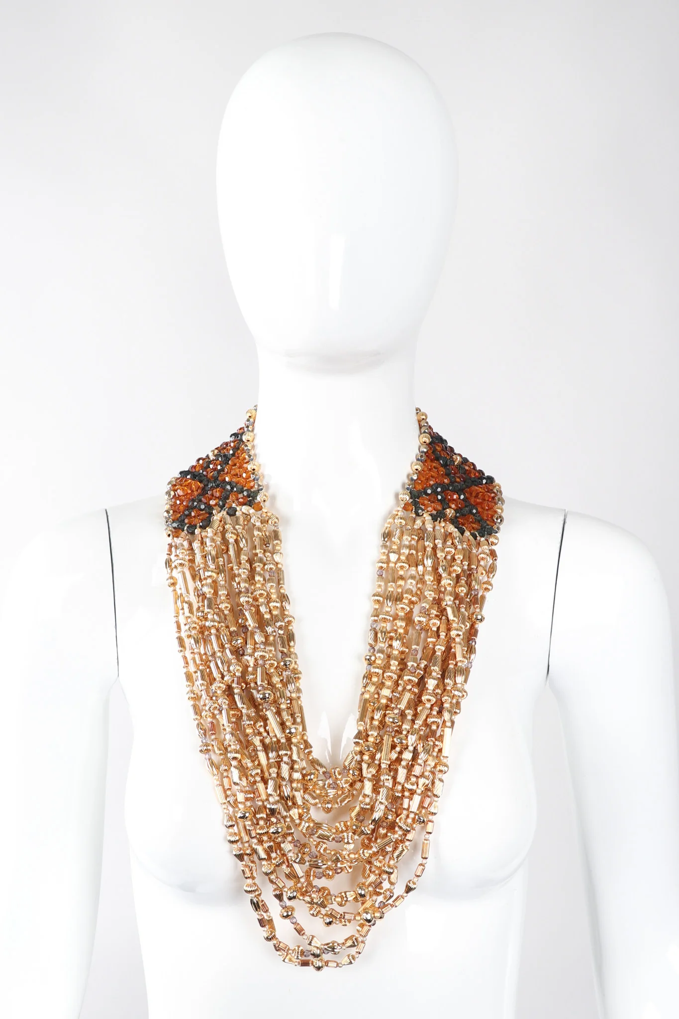 Multi-Strand Beaded Collar Necklace - Image 11