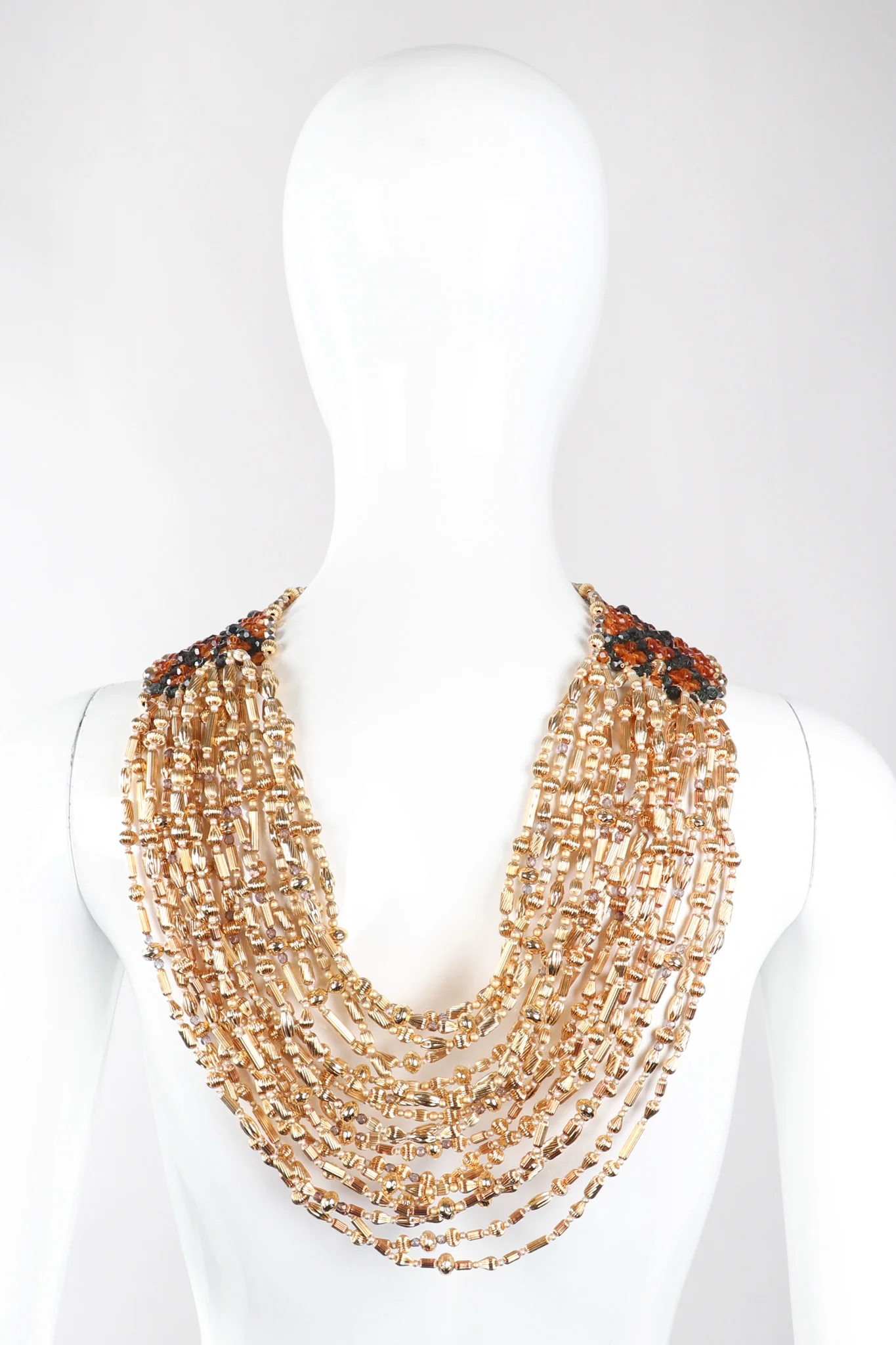 Multi-Strand Beaded Collar Necklace - Image 14