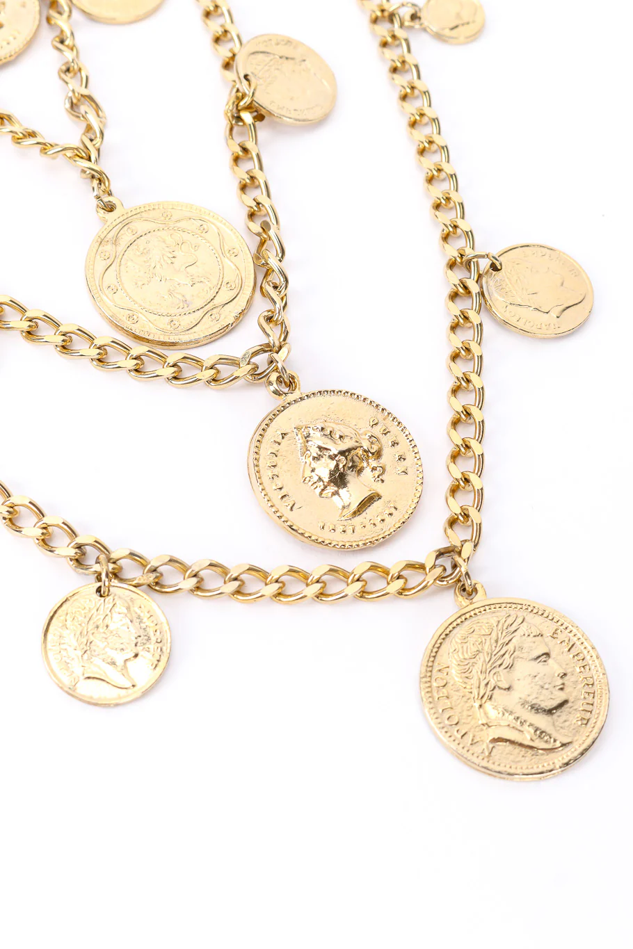 Multi-Strand Layered Coin Necklace III - Image 3