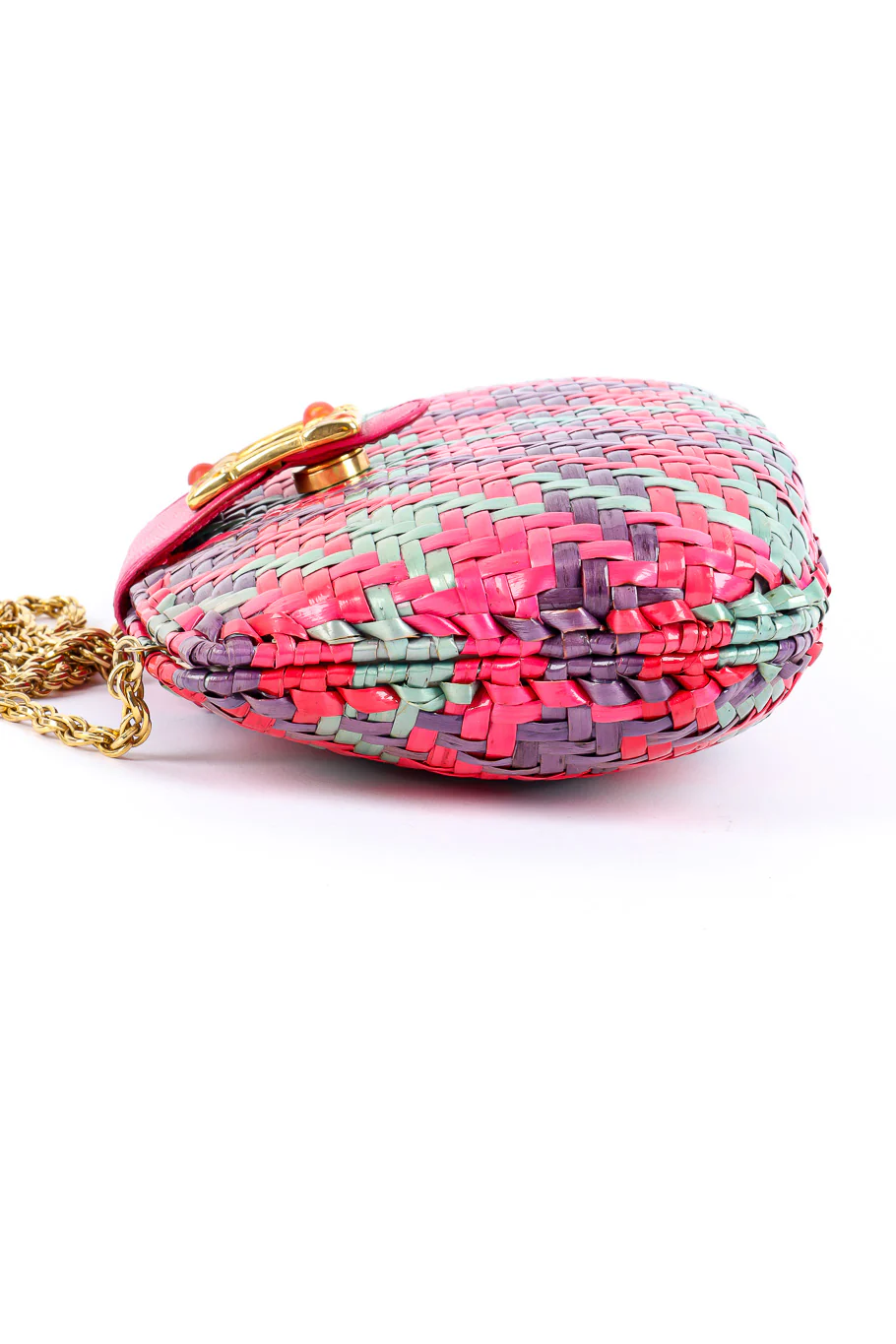 Multicolor Wicker Shoulder Clutch - Image 7