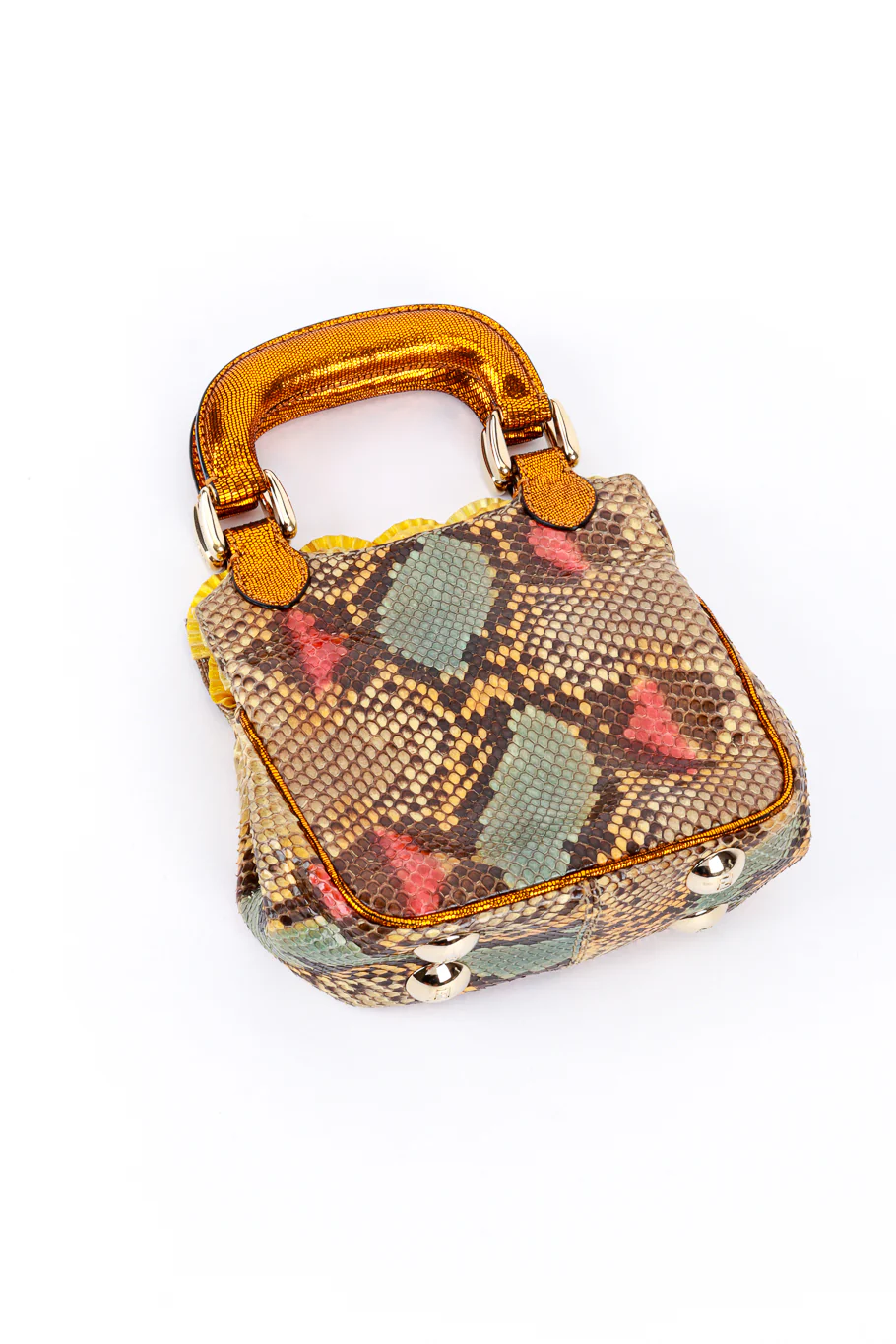 Multicolored Python Mini Bag