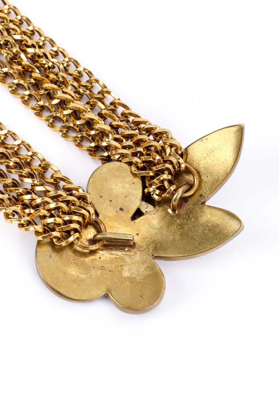 Multistrand Gripoix Leaf Pendant Necklace - Image 5