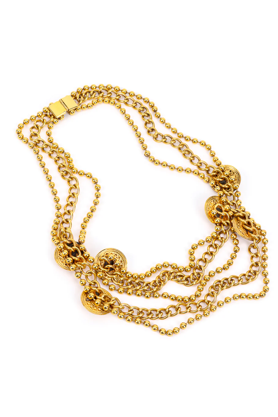 Multistrand Medallion Necklace - Image 4