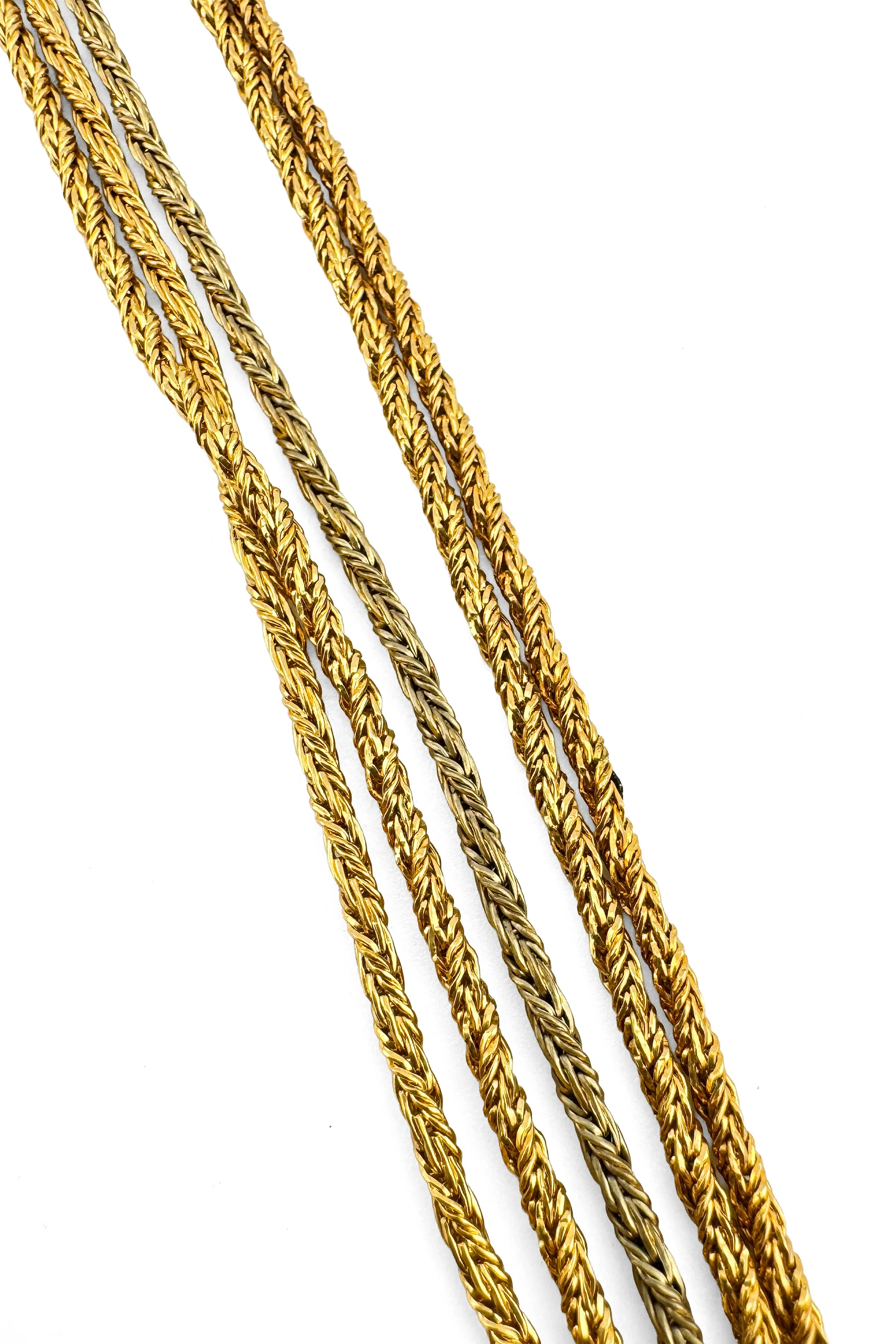 Multistrand Rhinestone Tassel Necklace - Image 5