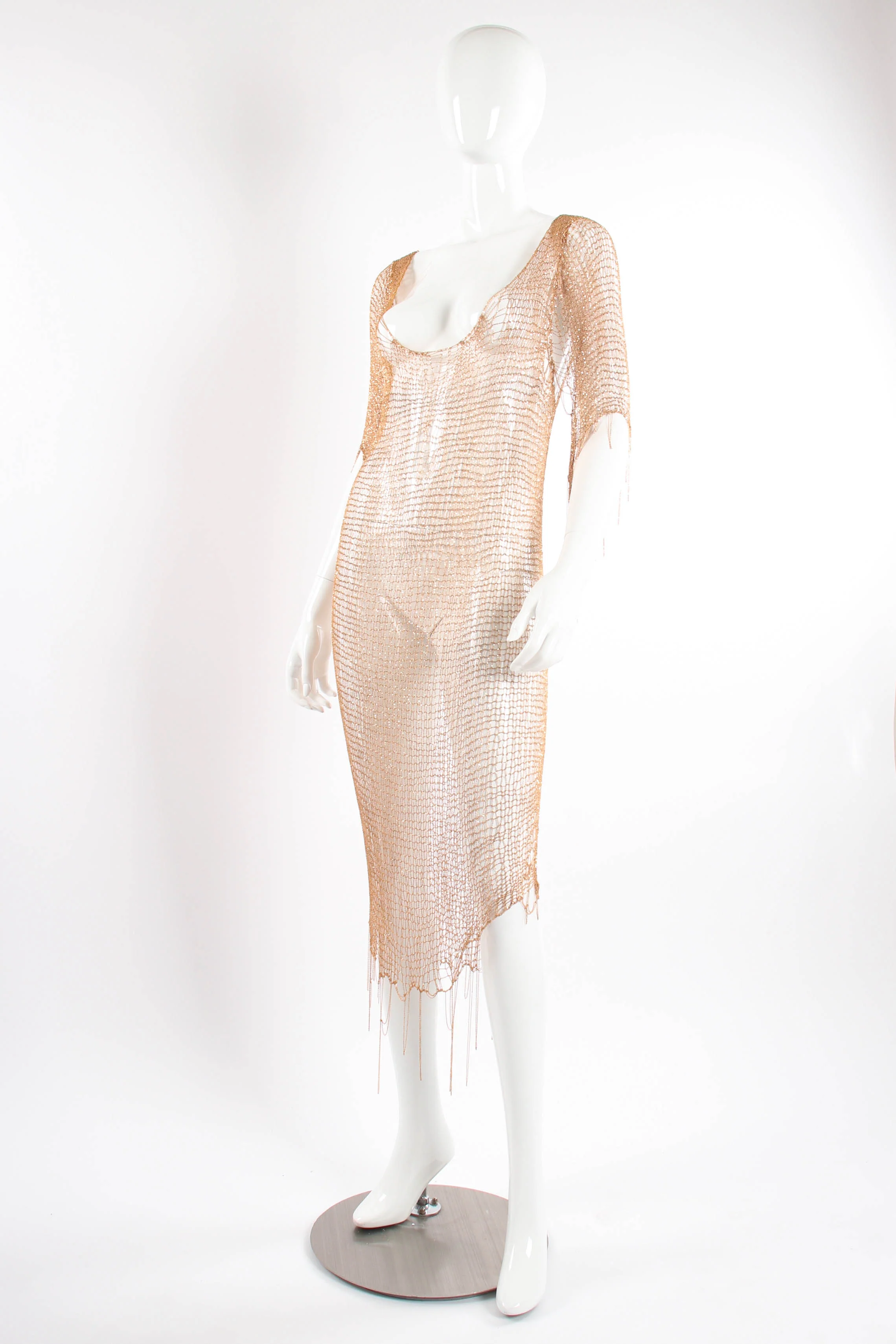 Liquid Knit Metal Dress - Image 3