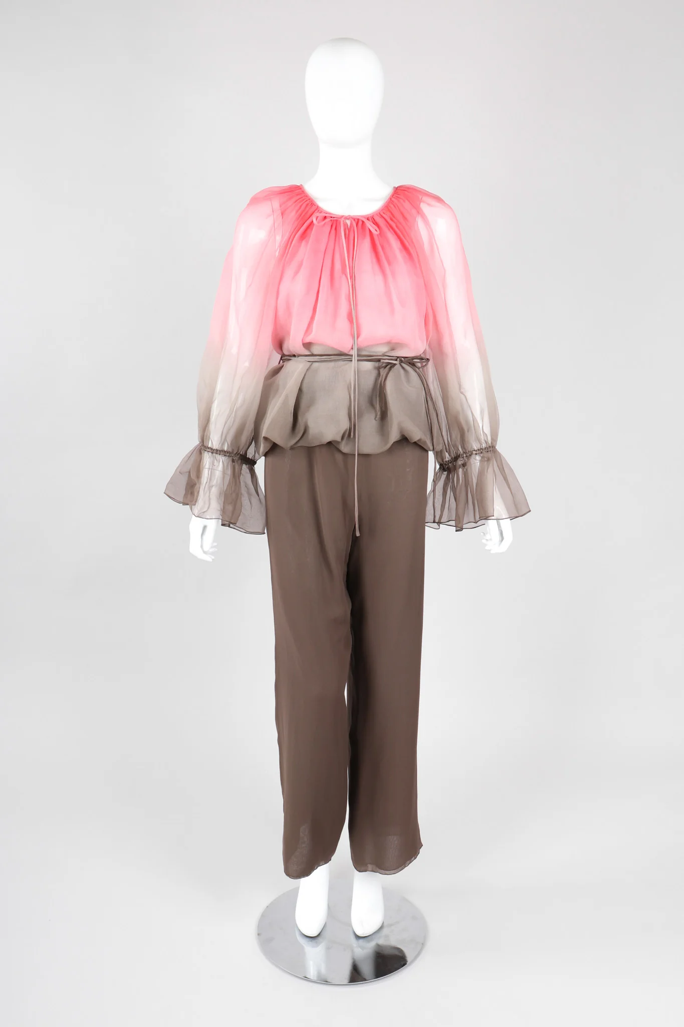 Neapolitan Chiffon Blouse and Pant Set - Image 2