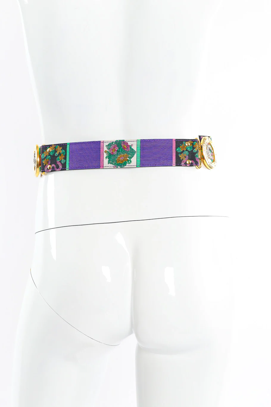 Floral Needlepoint Medallion Belt - Image 2