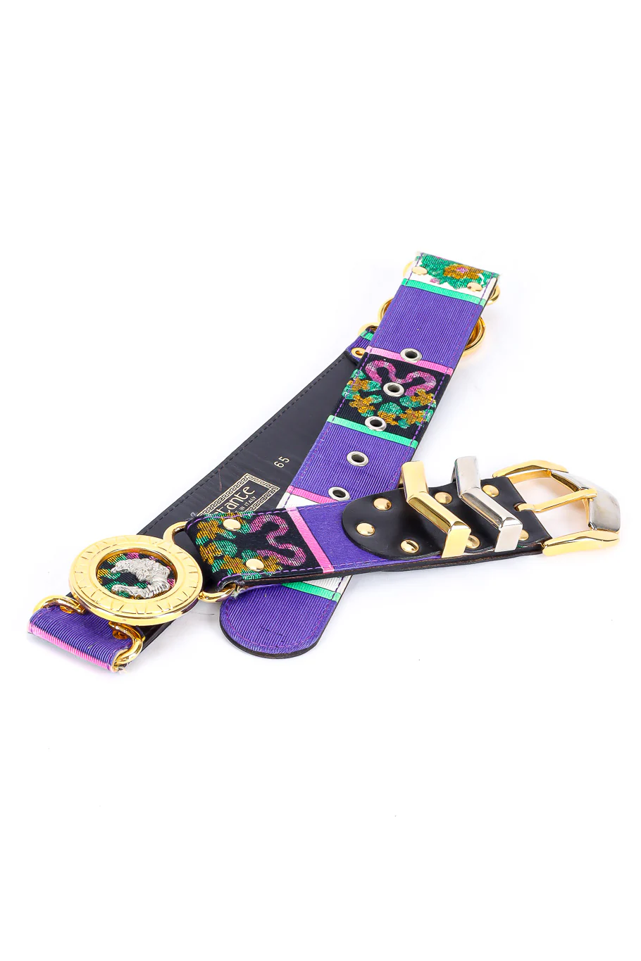 Floral Needlepoint Medallion Belt - Image 3