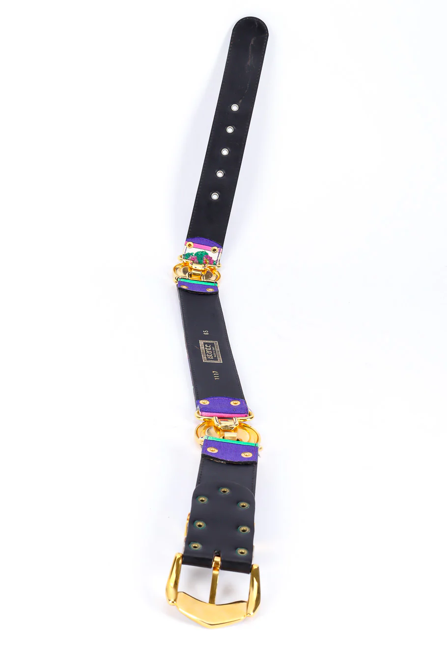 Floral Needlepoint Medallion Belt - Image 5