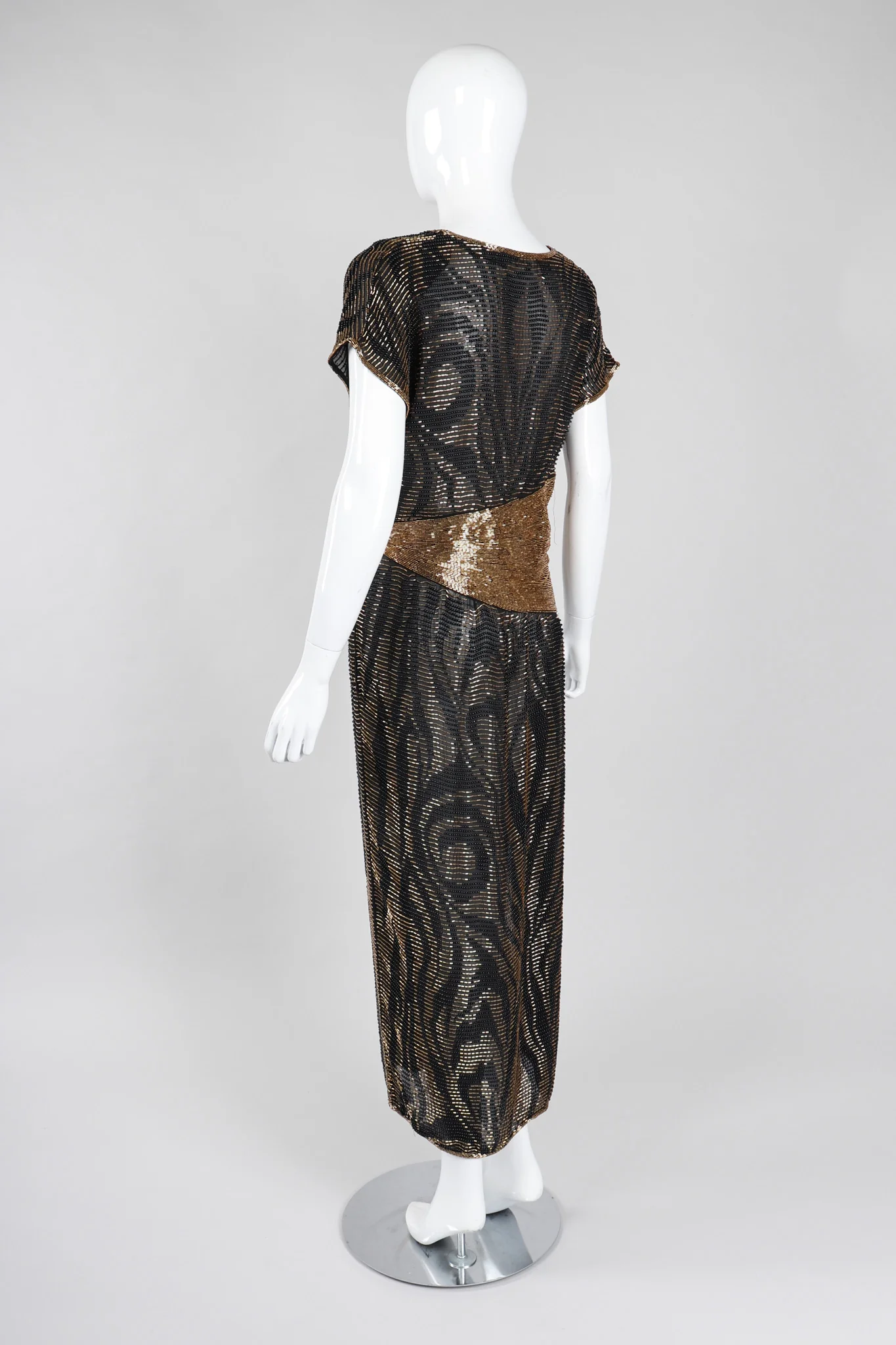 Nights Beaded Kimono Sleeve Gown - Image 6