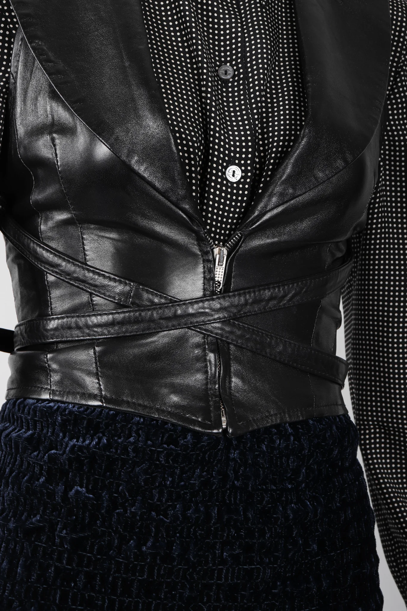 Notched Lapel Harness Vest - Image 19
