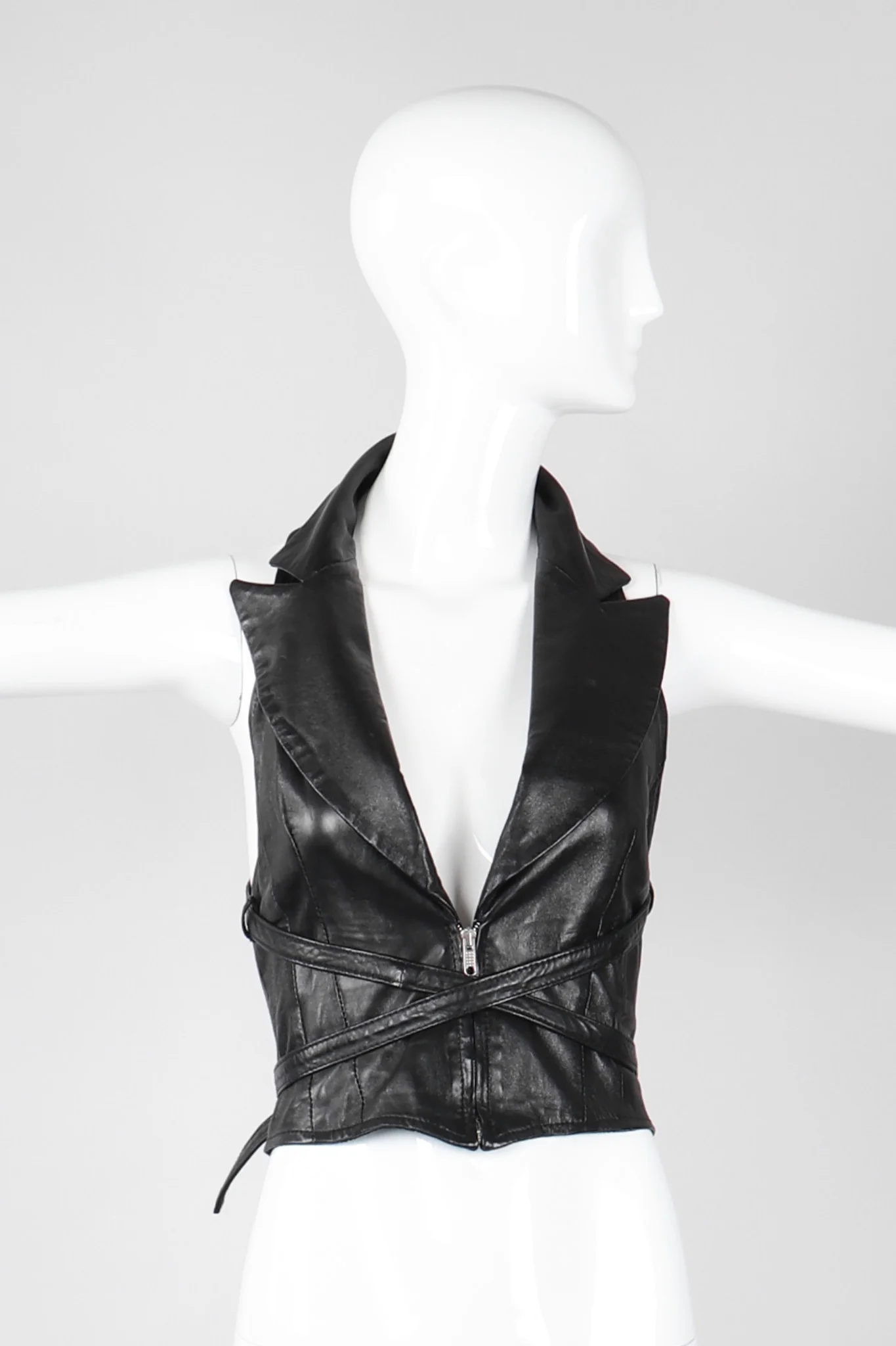 Notched Lapel Harness Vest - Image 3