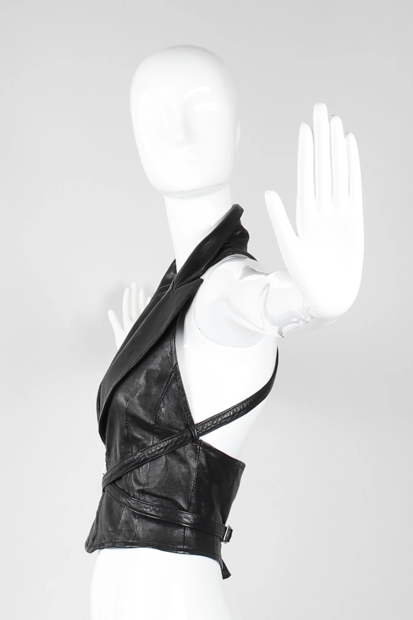 Notched Lapel Harness Vest - Image 4
