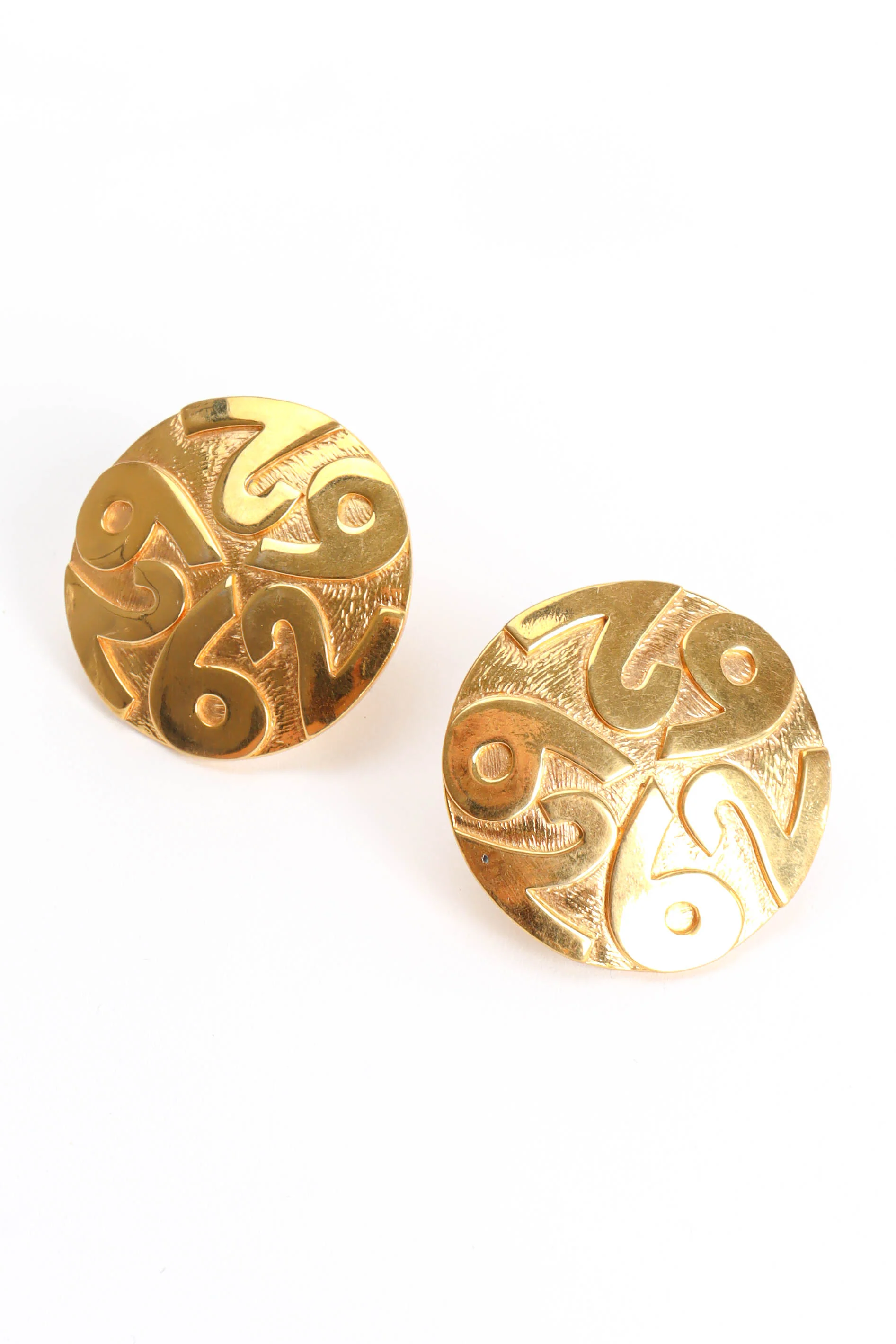 Number Play Plate Earrings