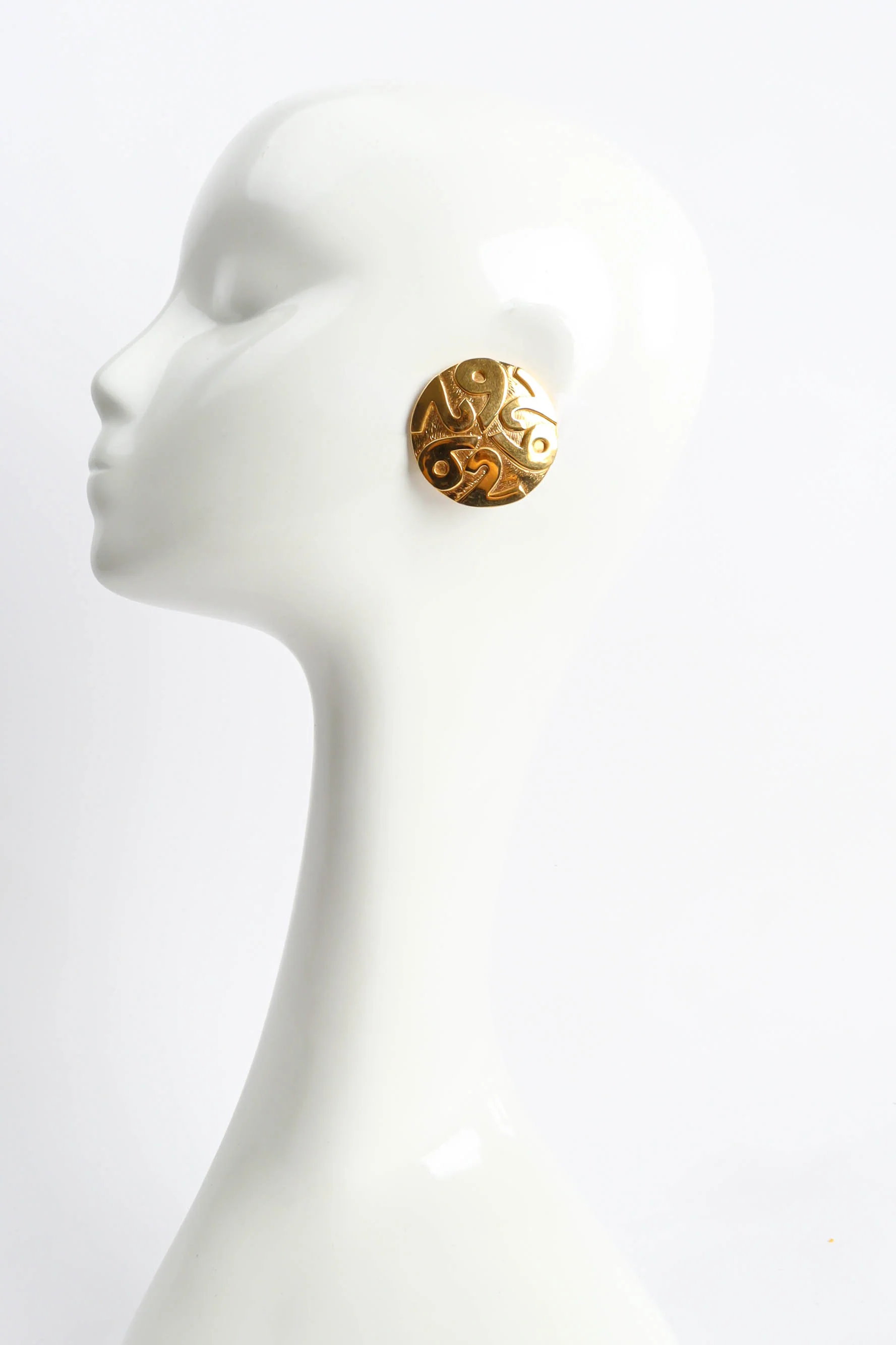 Number Play Plate Earrings - Image 2