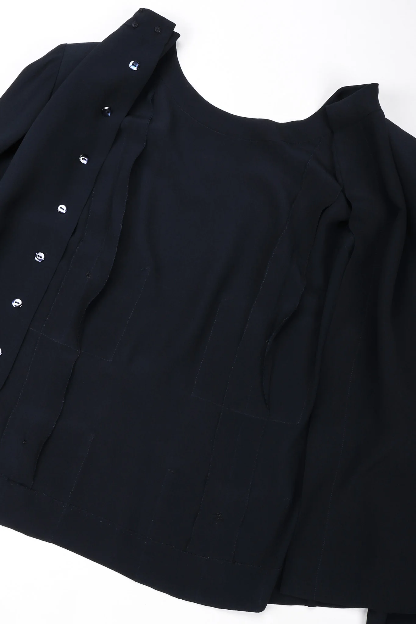 Numbered Couture Silk Button Blouse - Image 12