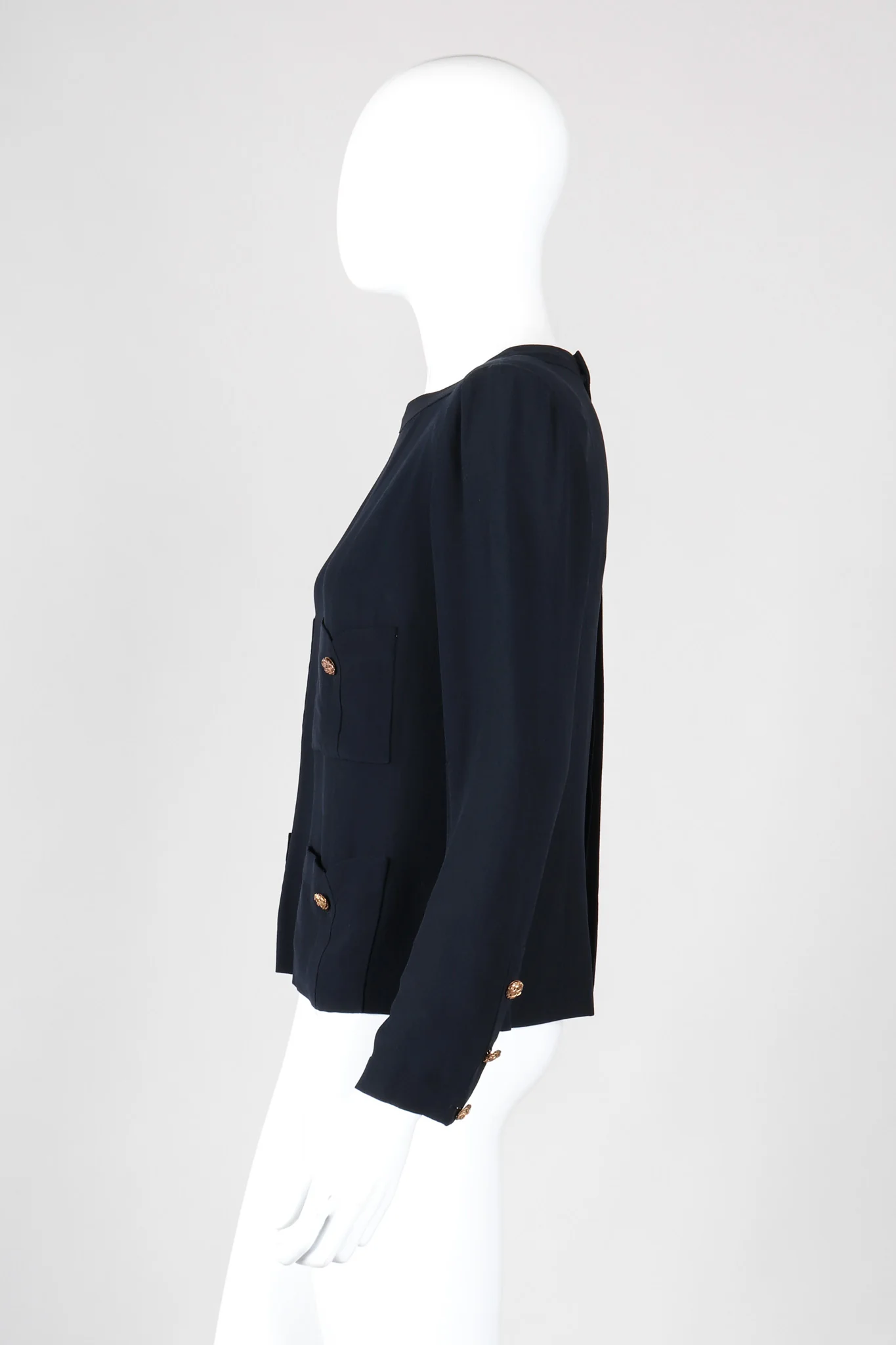 Numbered Couture Silk Button Blouse - Image 4