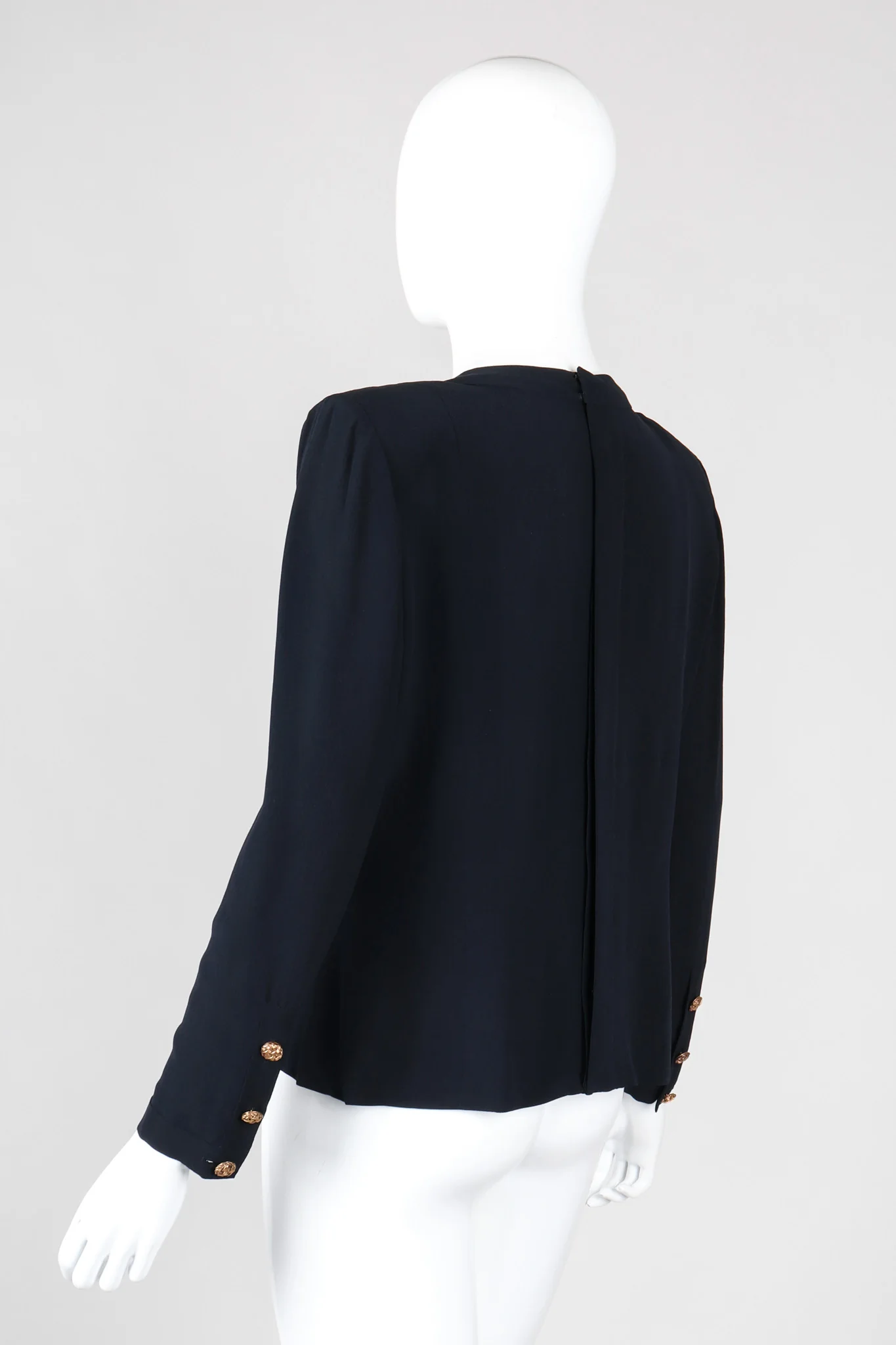 Numbered Couture Silk Button Blouse - Image 5