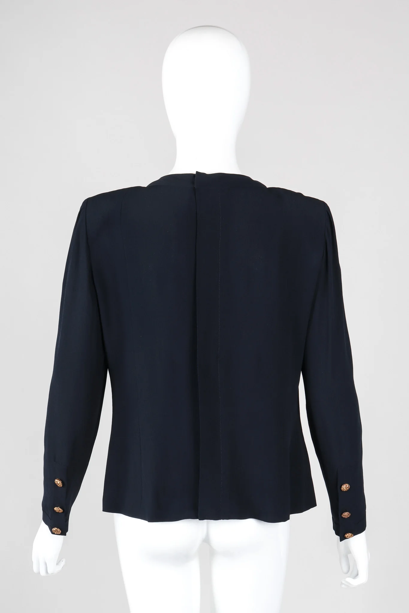 Numbered Couture Silk Button Blouse - Image 6