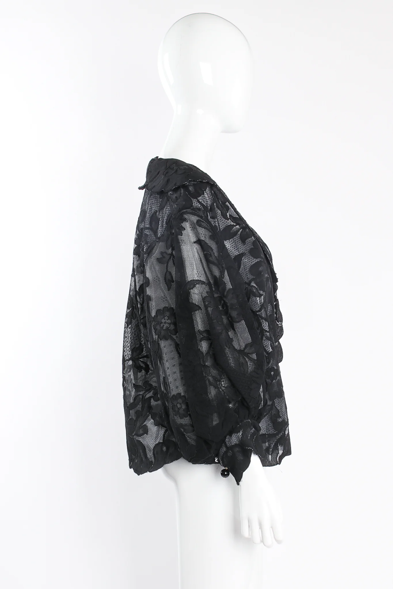 Numbered Lace Balloon Sleeve Blouse Jacket - Image 2