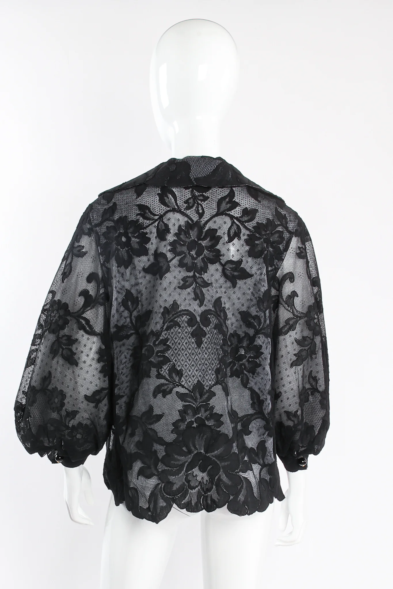 Numbered Lace Balloon Sleeve Blouse Jacket - Image 3