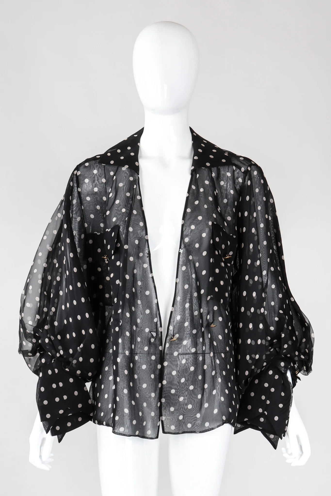 Numbered Organza Dot Blouse - Image 9